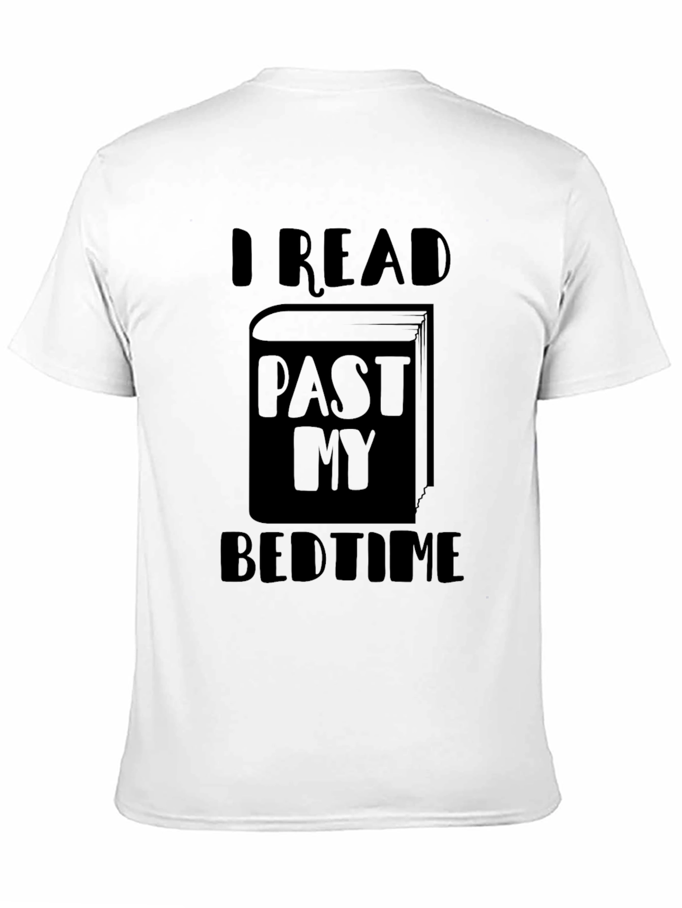 I Read Past My Bedtime Black T-Shirt