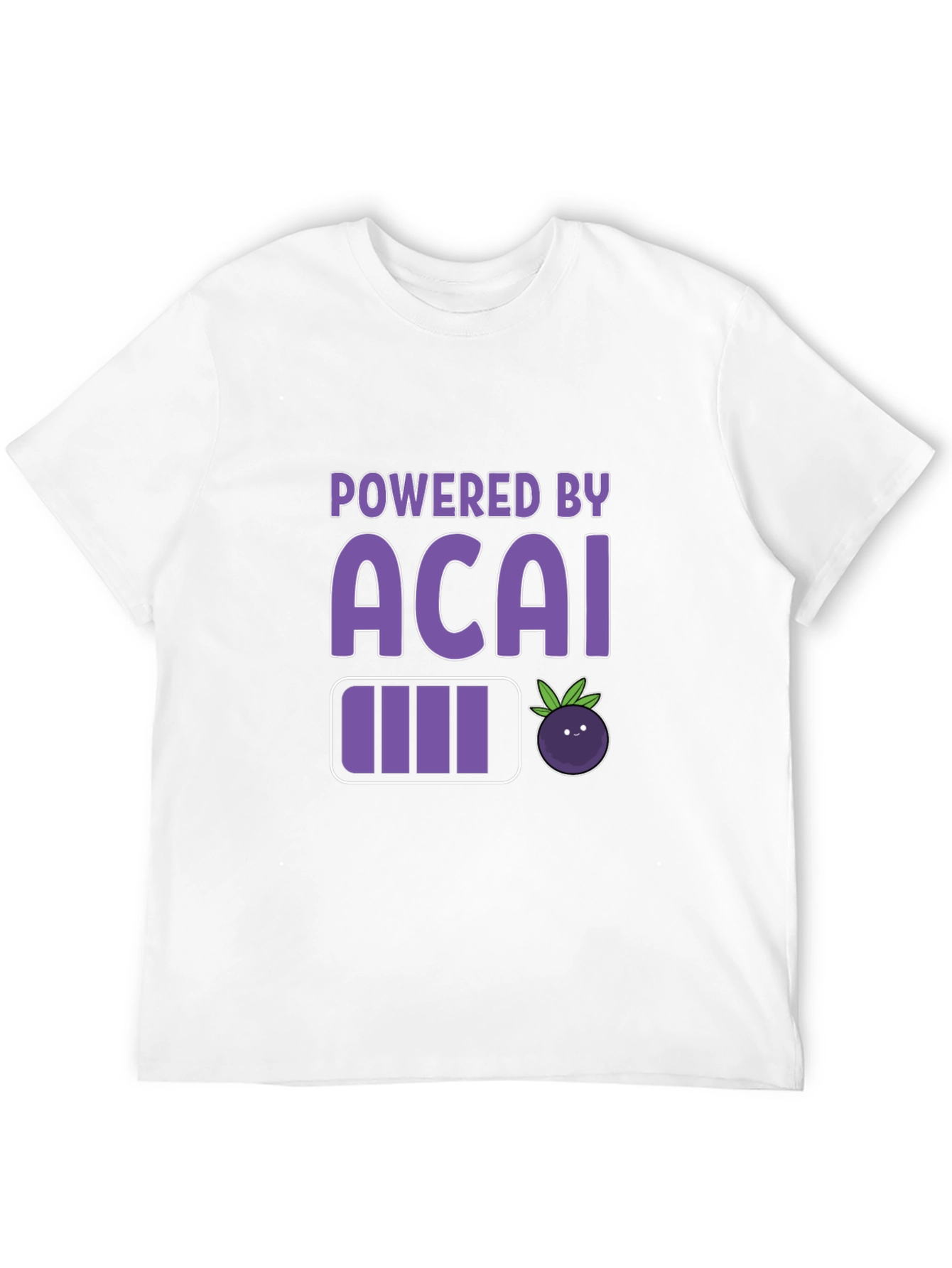 Powered by Acai Graphic Tee - Black