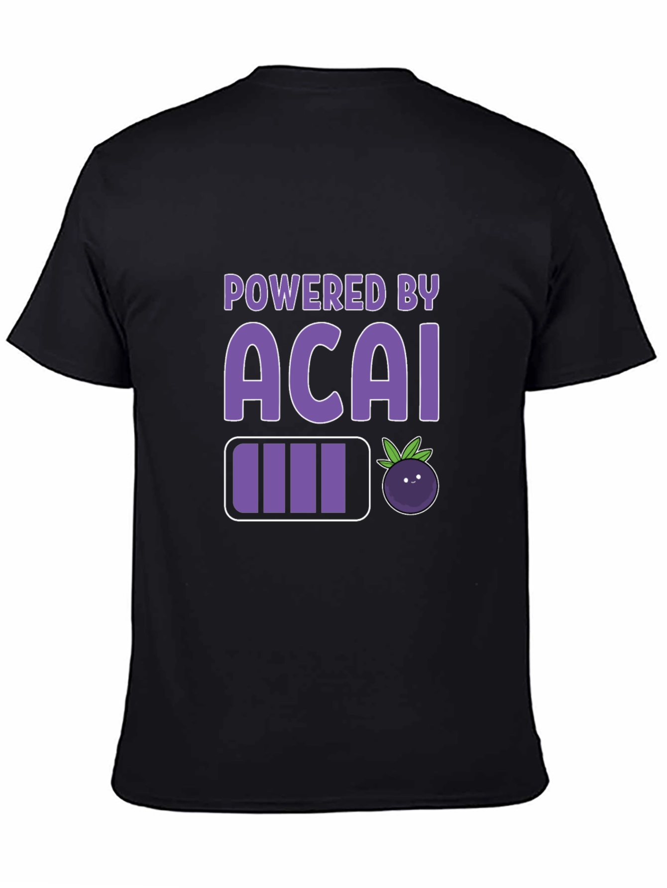 Powered by Acai Graphic Tee - Black