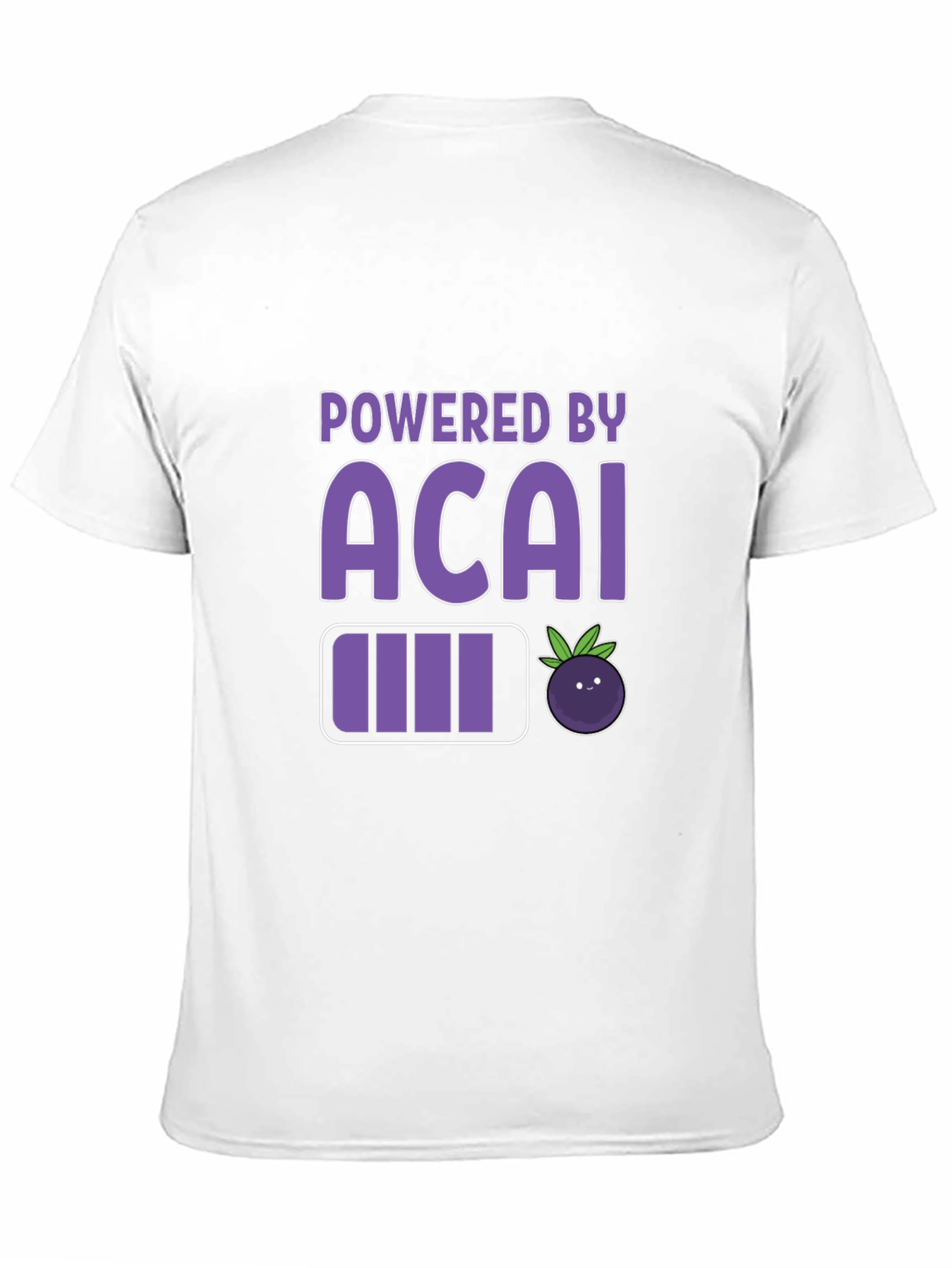 Powered by Acai Graphic Tee - Black