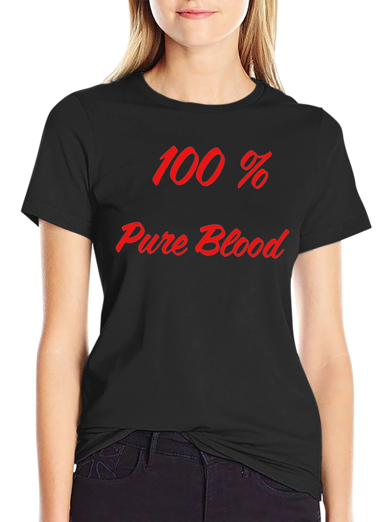 100% Pure Blood Graphic Tee - Bold Statement T-Shirt