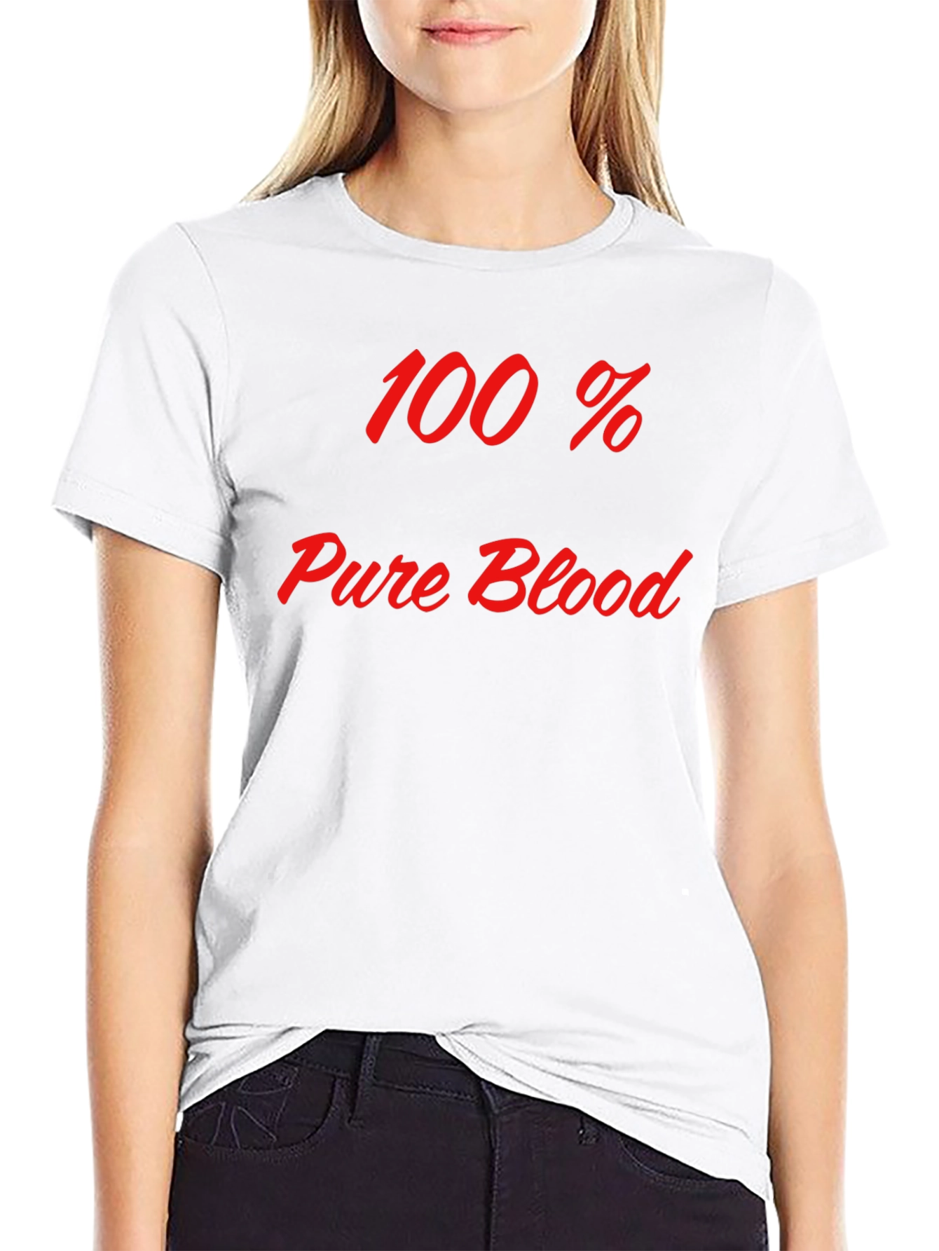 100% Pure Blood Graphic Tee - Bold Statement T-Shirt