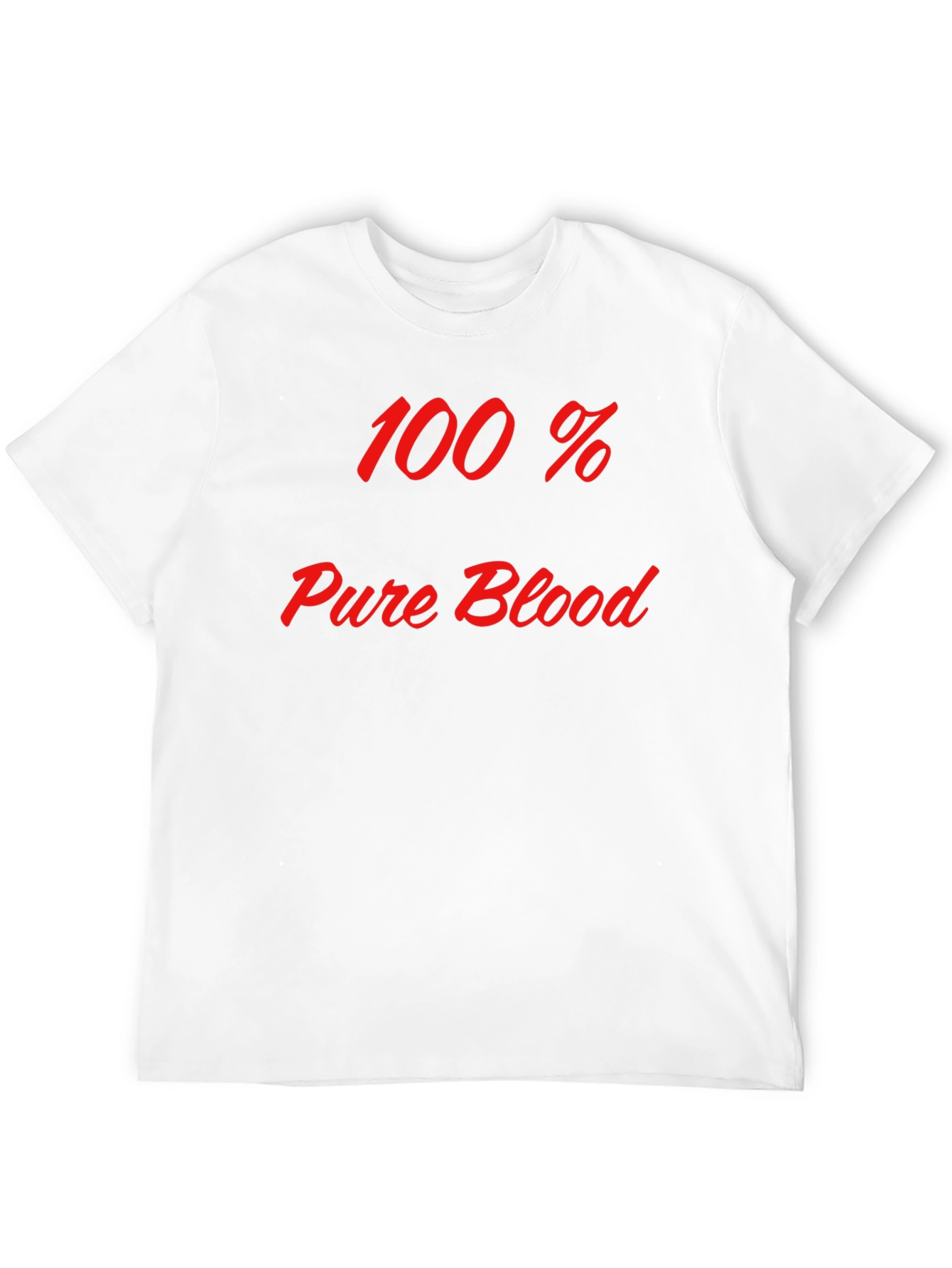 100% Pure Blood Graphic Tee - Bold Statement T-Shirt