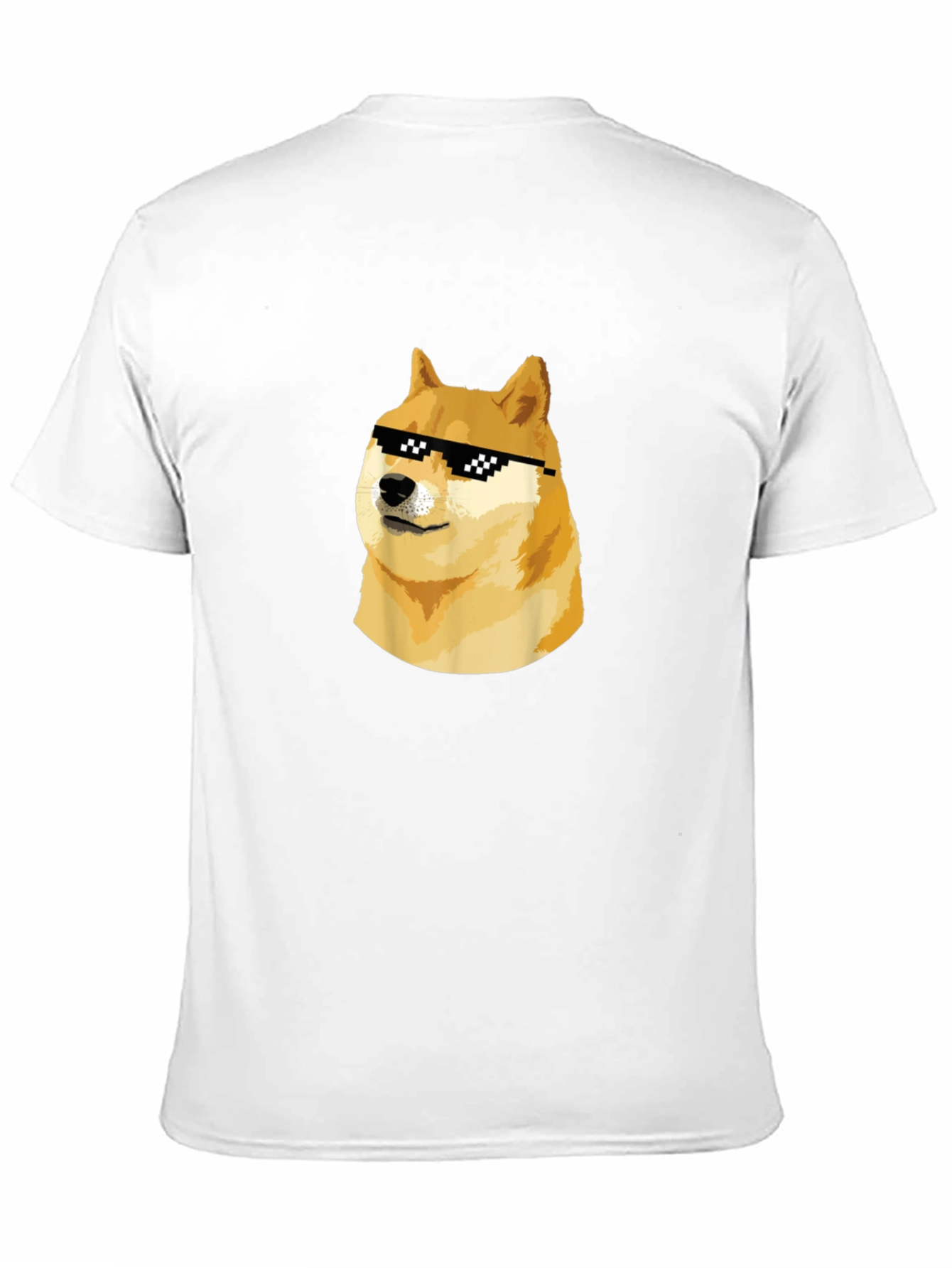 Doge Meme Black T-Shirt - Cool Doge with Sunglasses
