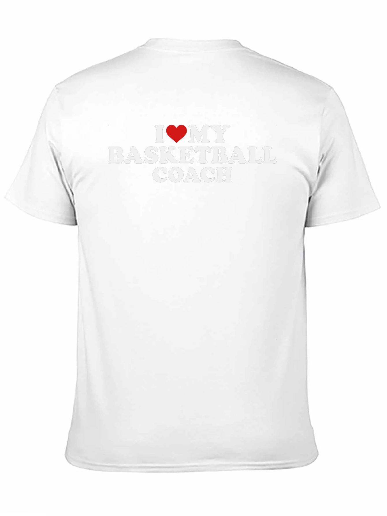 I Love My Basketball Coach T-Shirt - Heart Graphic