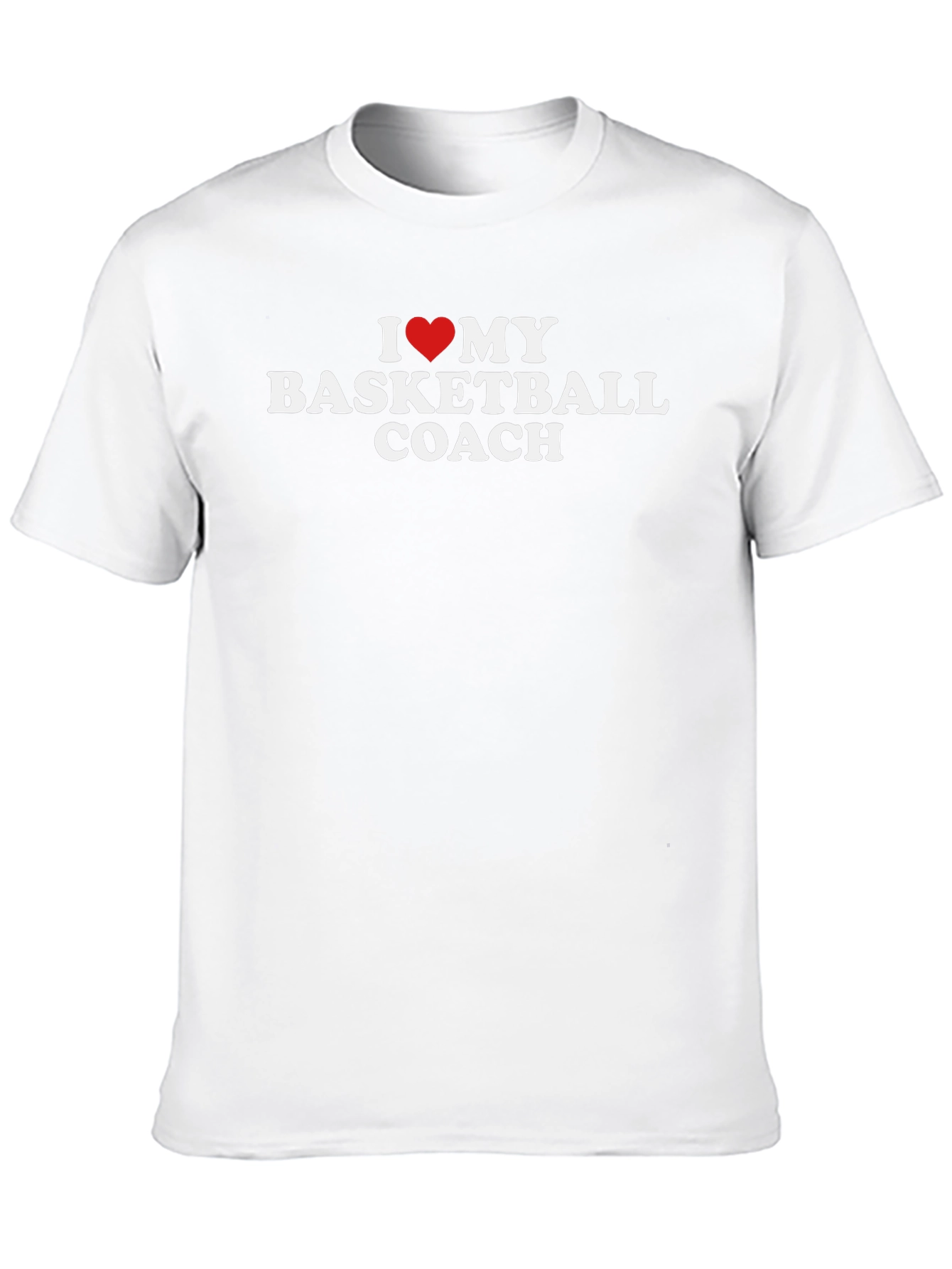 I Love My Basketball Coach T-Shirt - Heart Graphic