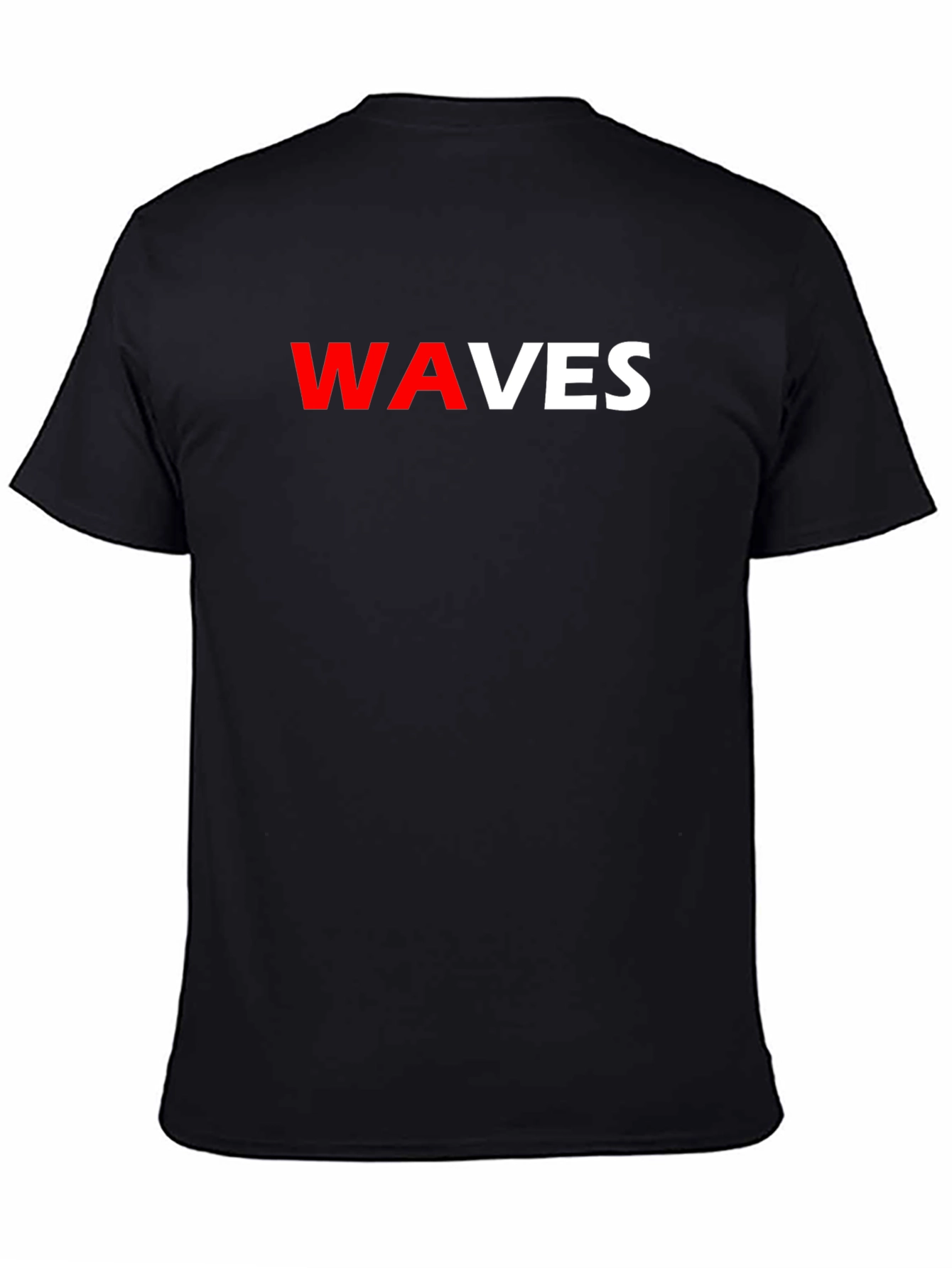 WAVES Graphic Tee - Stylish Black T-Shirt