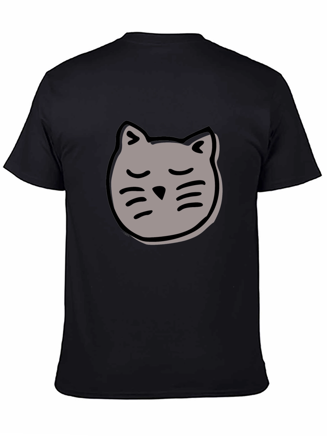 Cool Cat Graphic Tee - Black Cotton T-Shirt