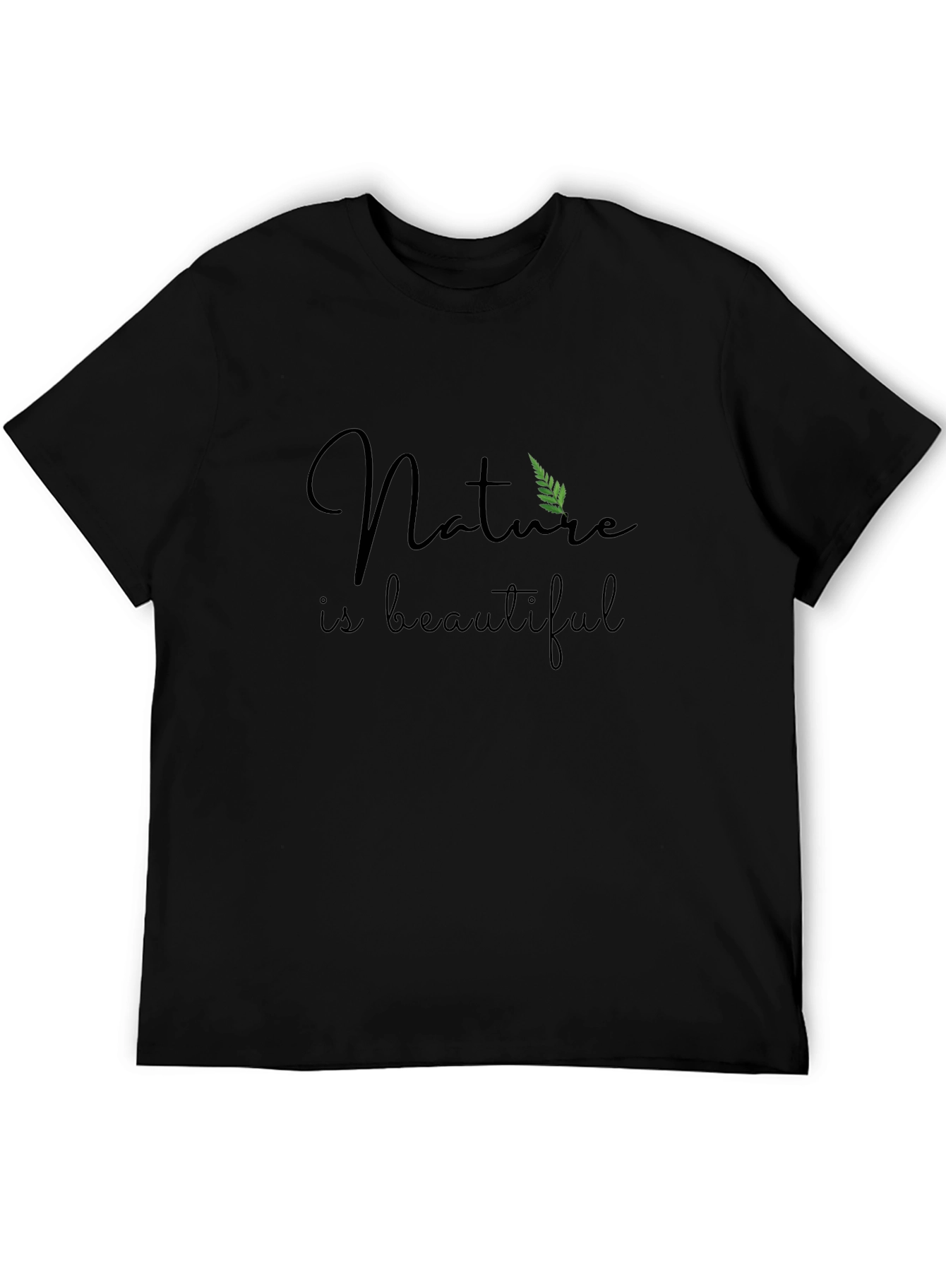 Nature is Beautiful Black T-Shirt