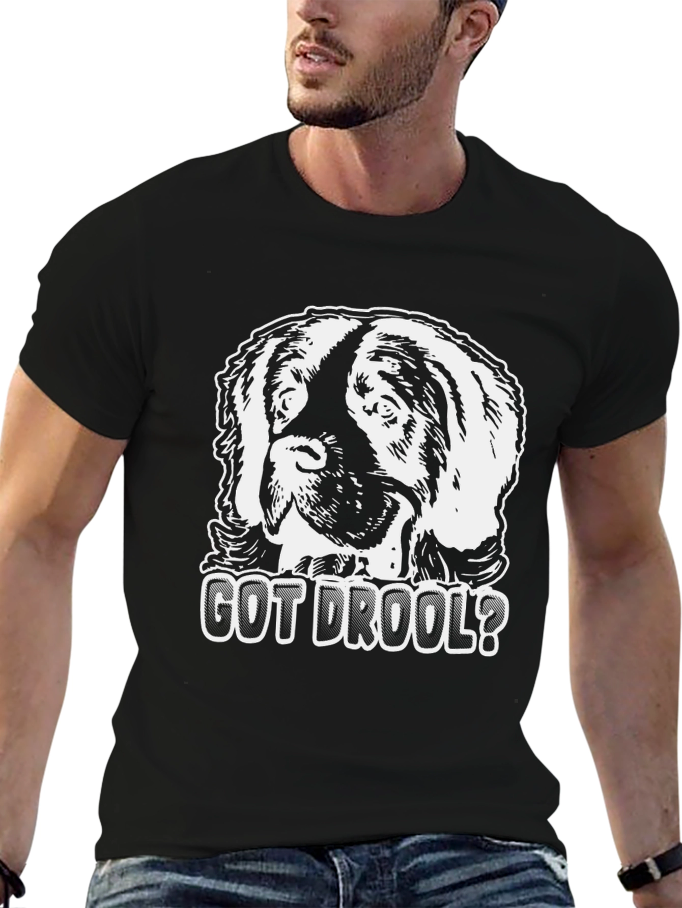 Got Drool? Dog Graphic T-Shirt - Black