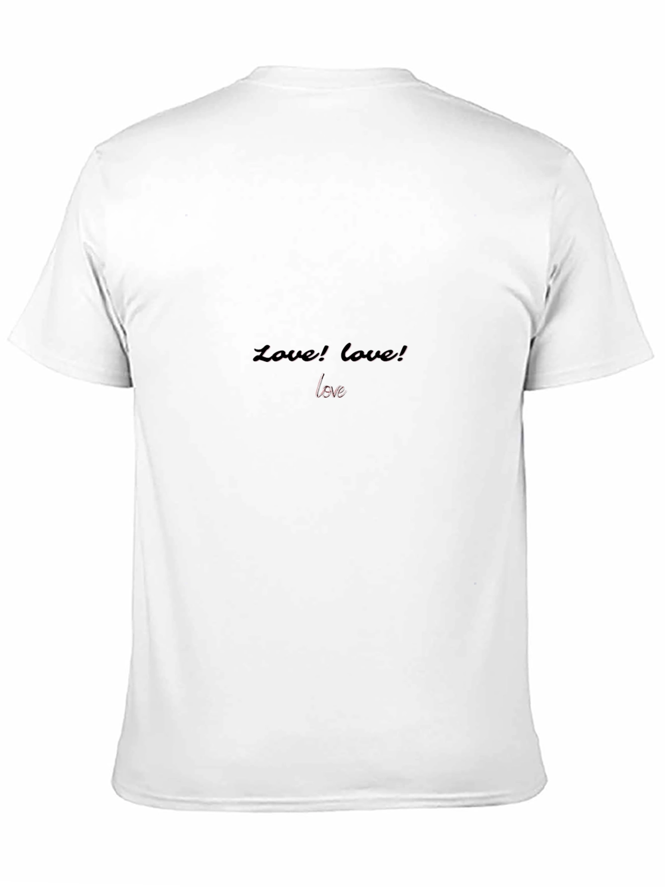 Love! Love! Love! Black Crewneck T-Shirt