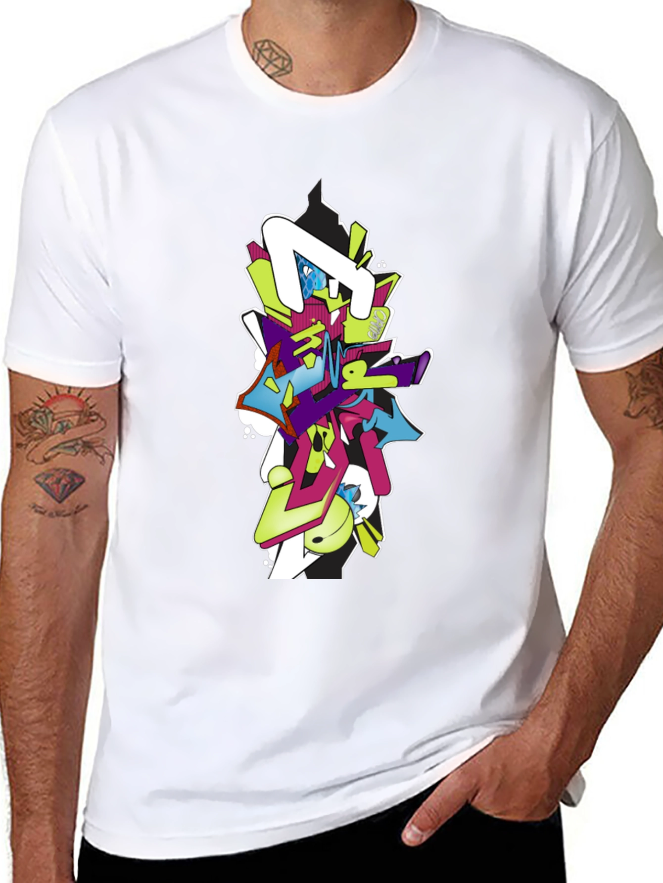 Graffiti Style Graphic Tee - Modern Streetwear