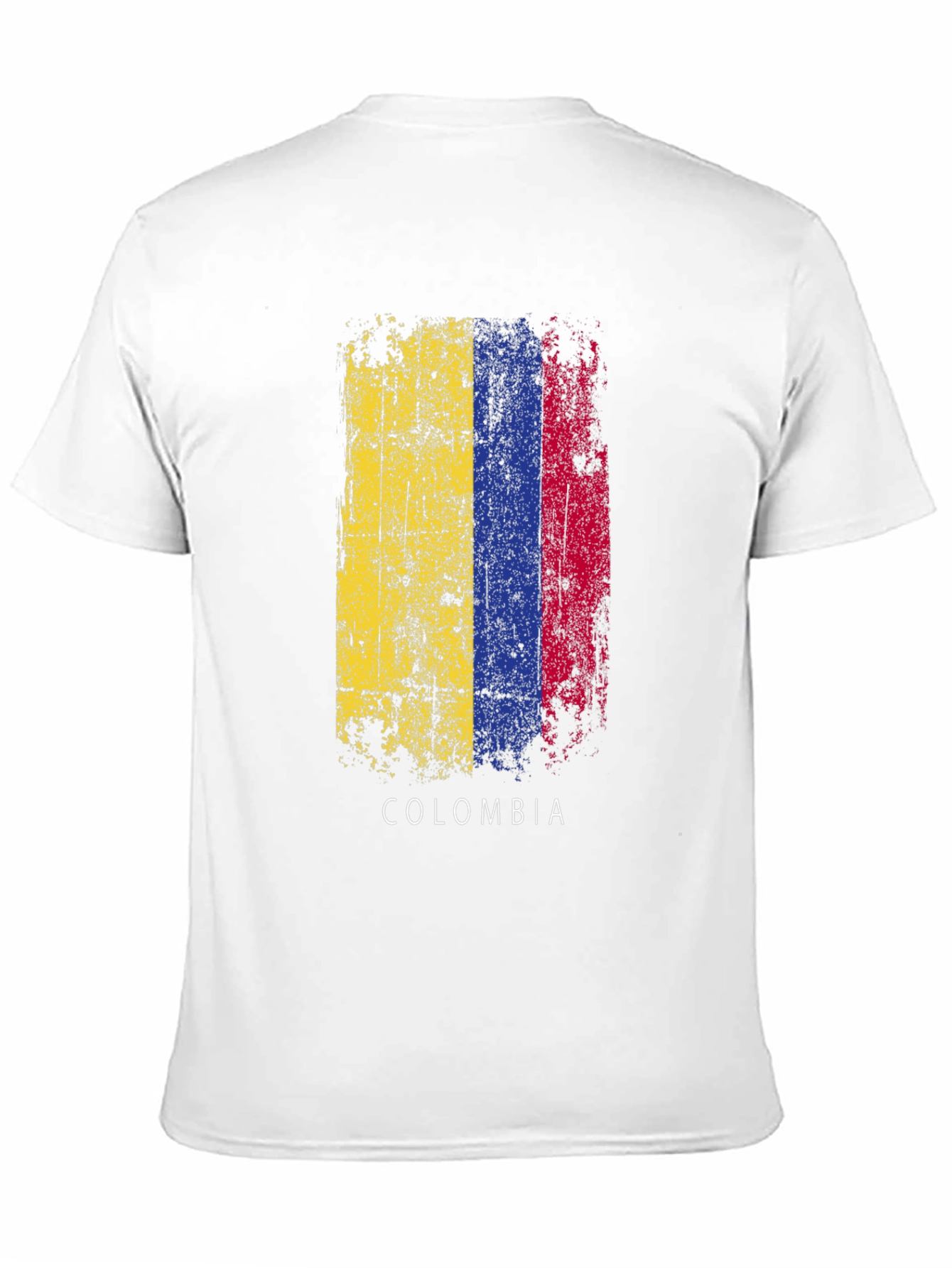 Colombia Flag Distressed Graphic T-Shirt