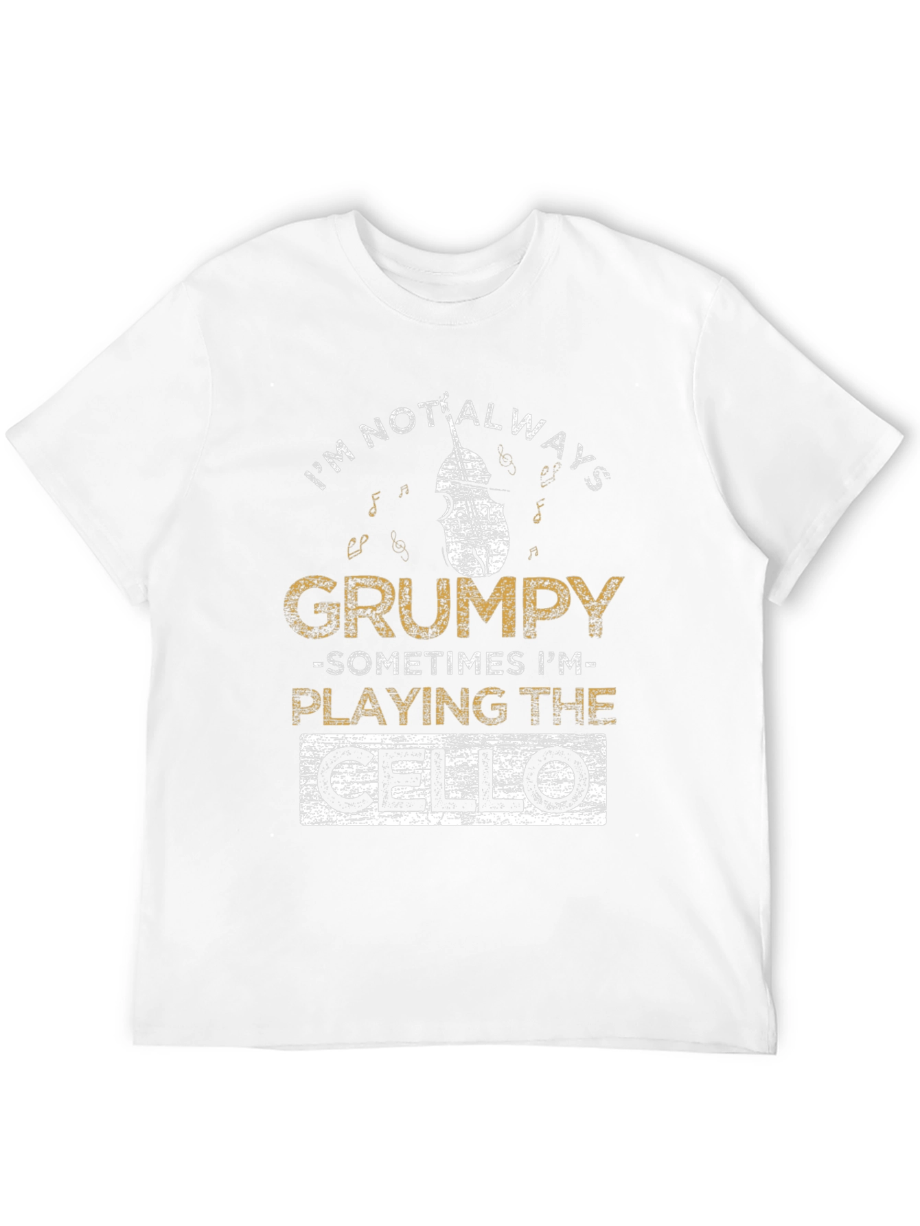 Grumpy Cello Player Black T-Shirt