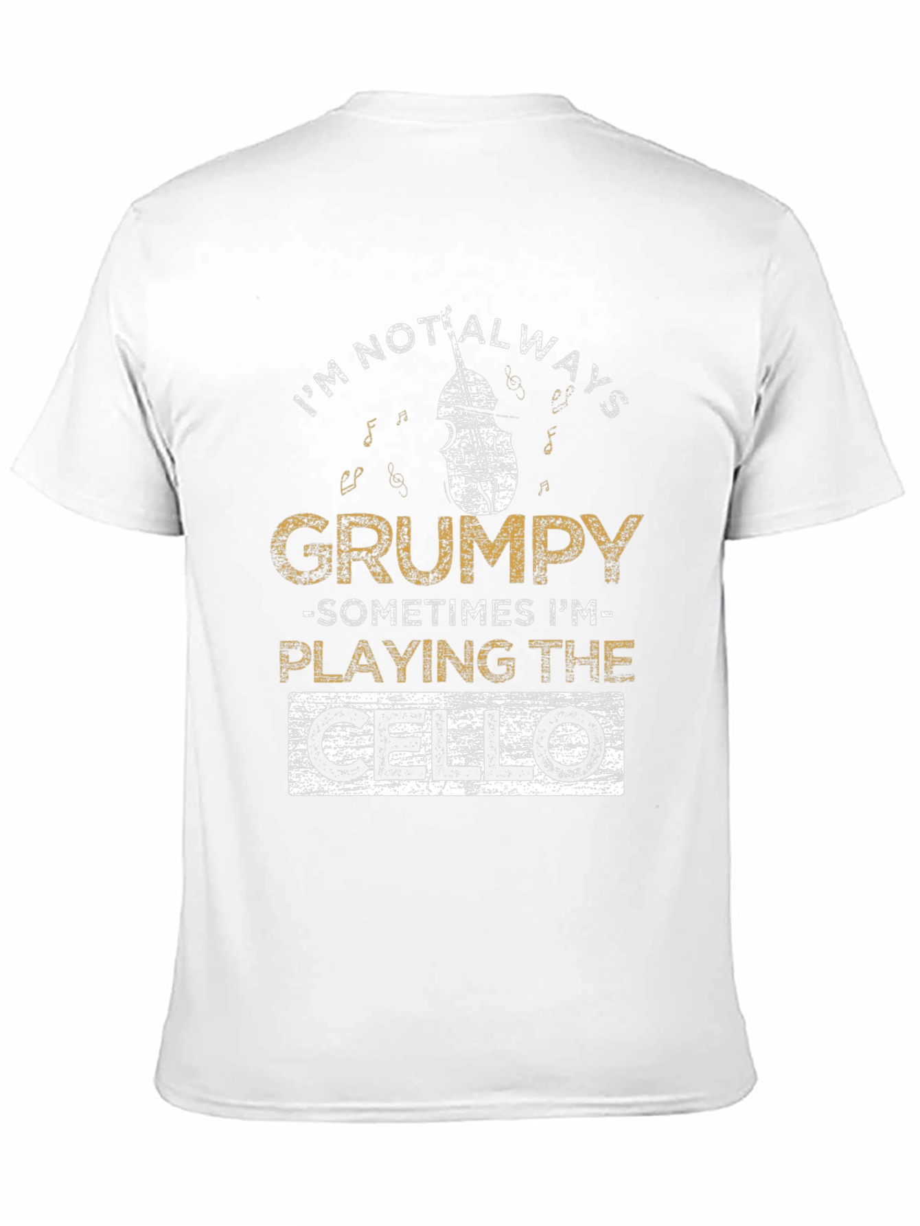 Grumpy Cello Player Black T-Shirt