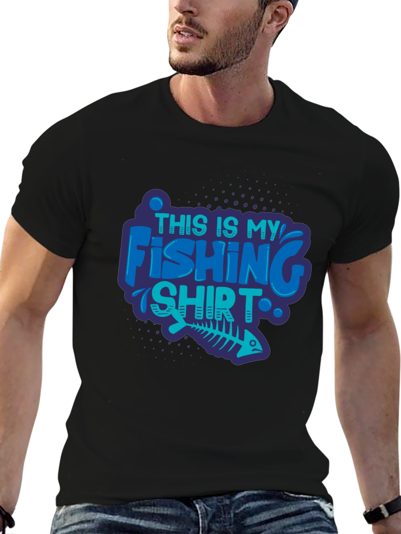 Fishing Shirt - Mens Black Tee
