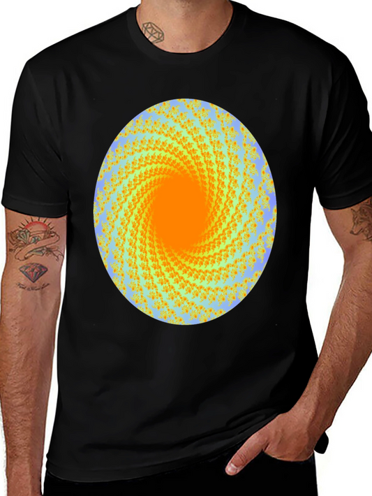 Abstract Swirl Graphic Print Crew Neck T-Shirt