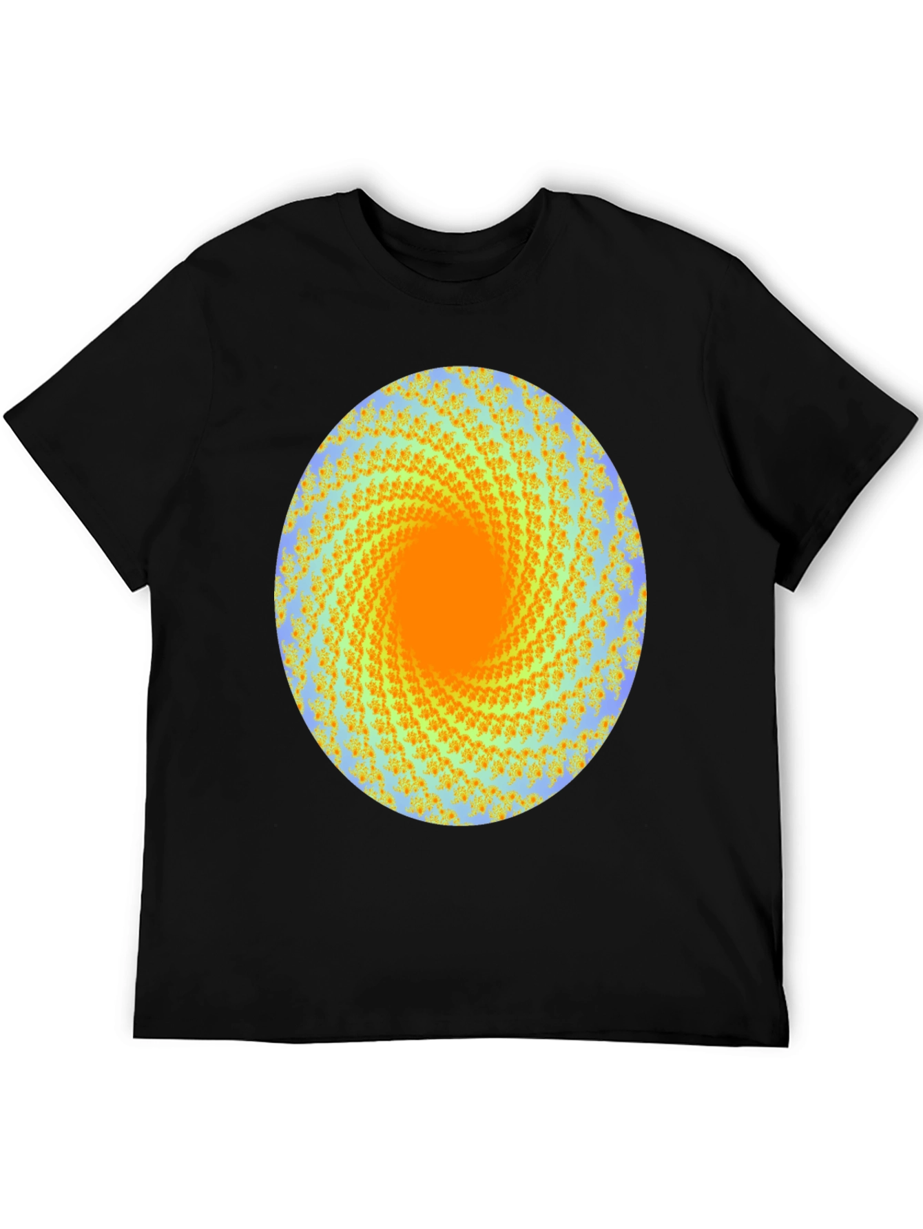 Abstract Swirl Graphic Print Crew Neck T-Shirt