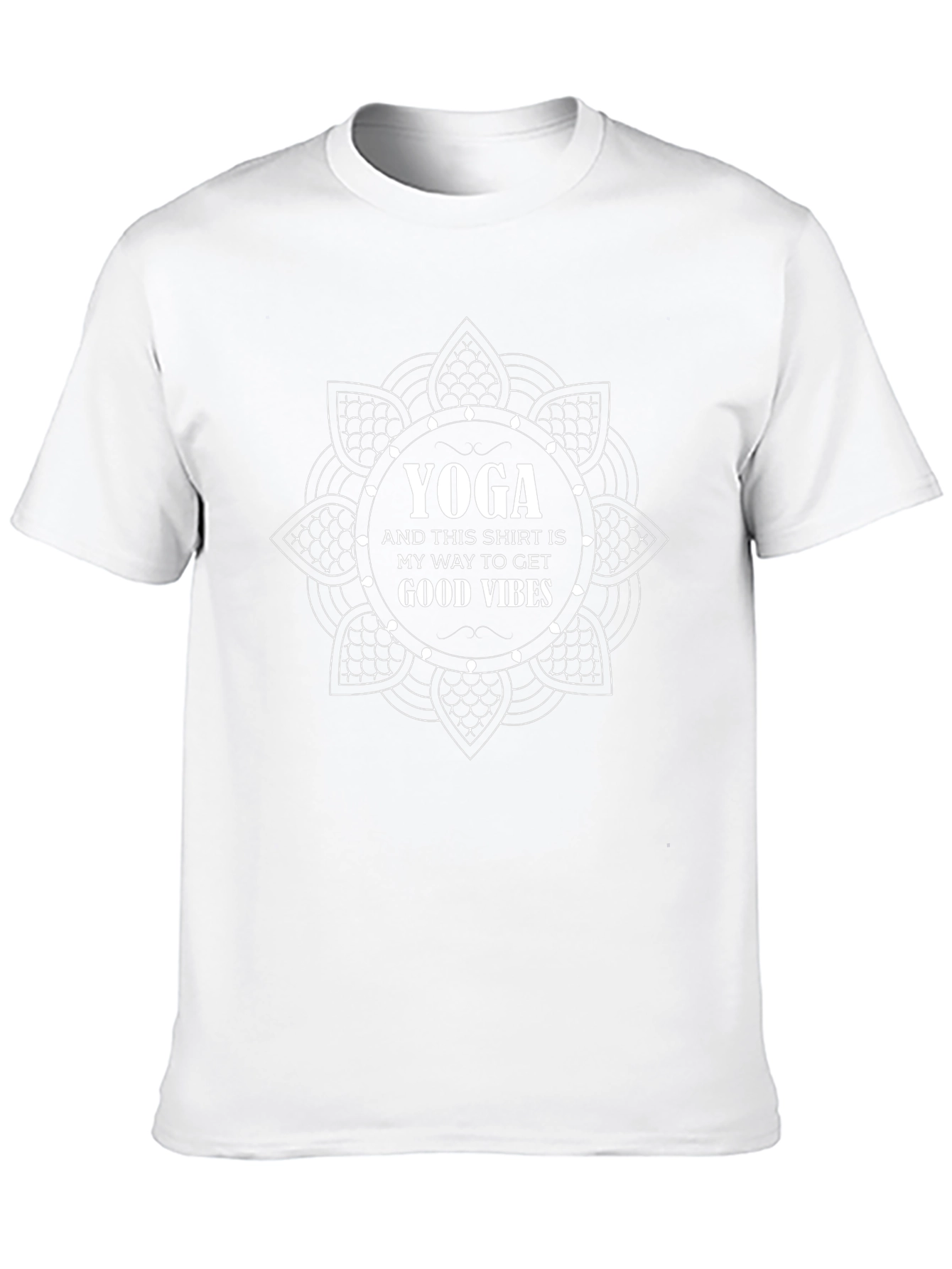 Yoga Good Vibes Graphic Tee - Black Cotton T-Shirt