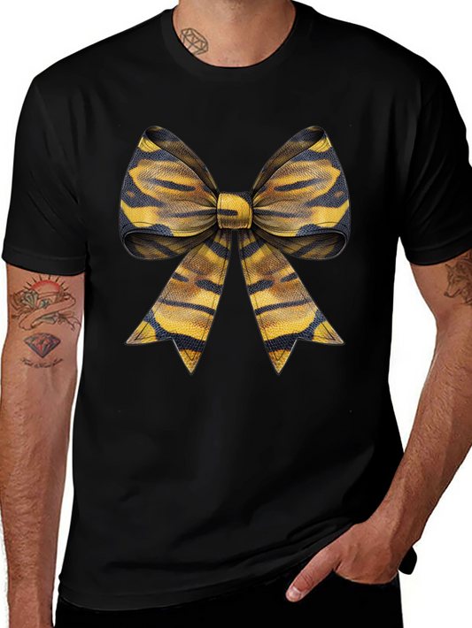 Bow Tie Graphic Tee - Casual Style