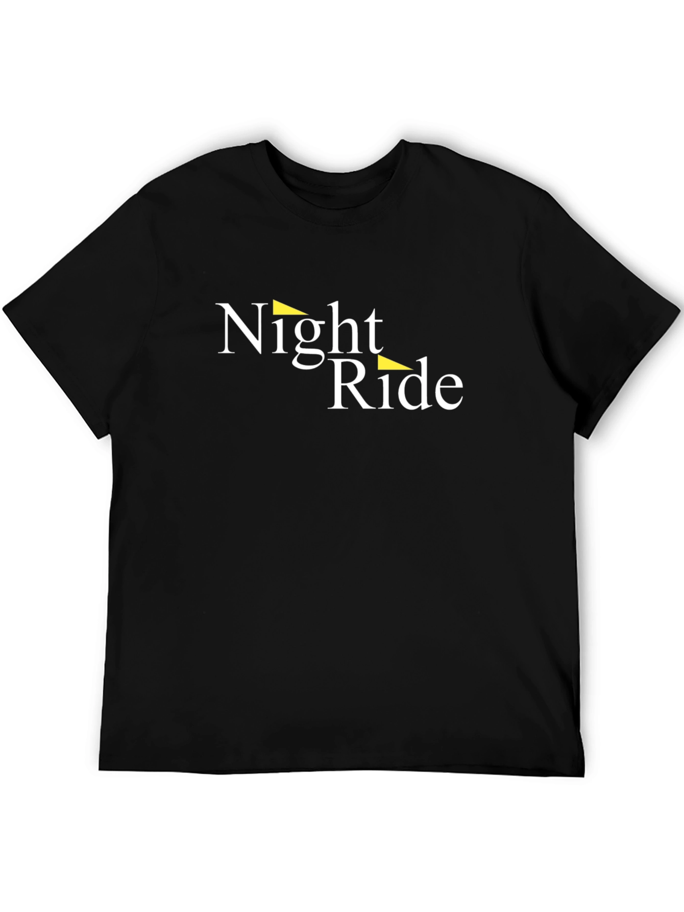 Night Ride Graphic Tee - Black Cotton T-Shirt
