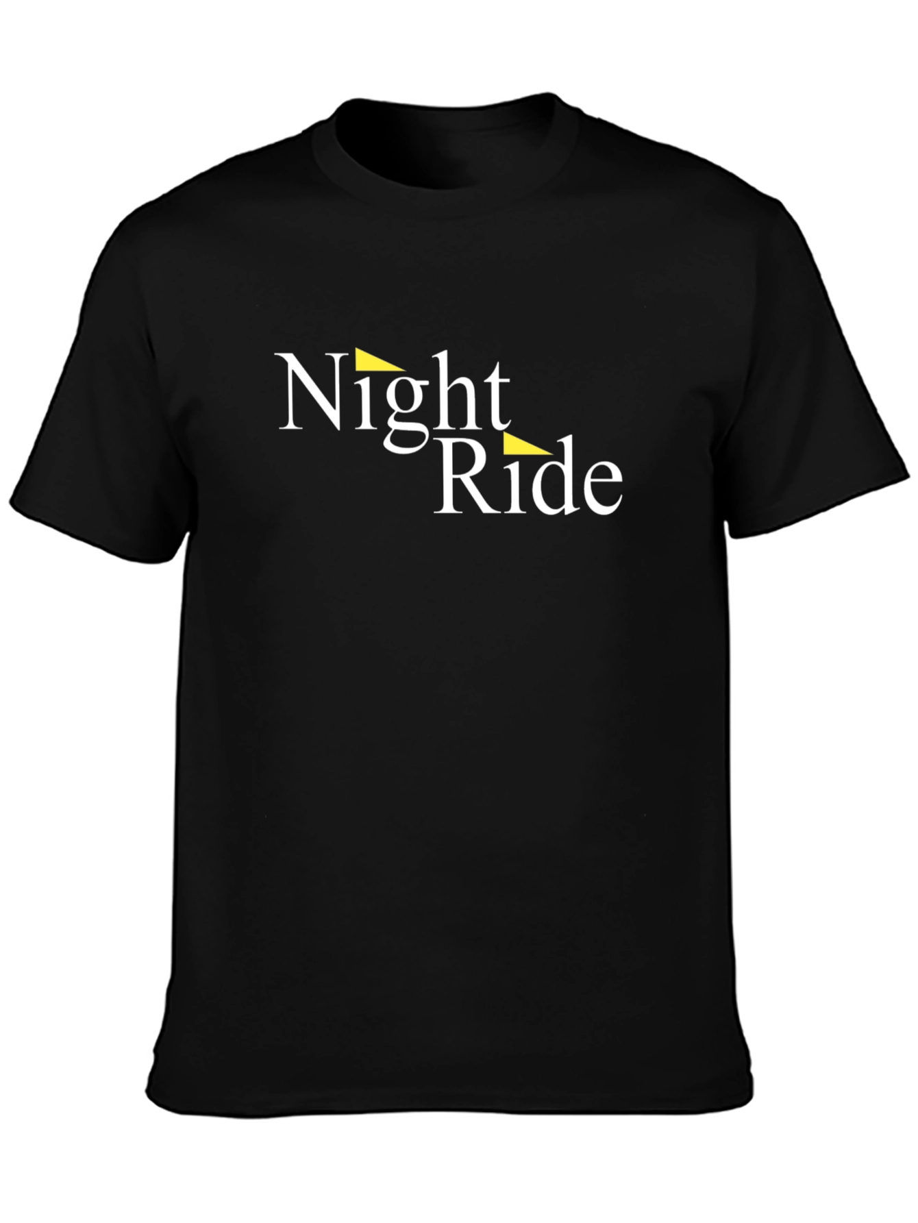 Night Ride Graphic Tee - Black Cotton T-Shirt