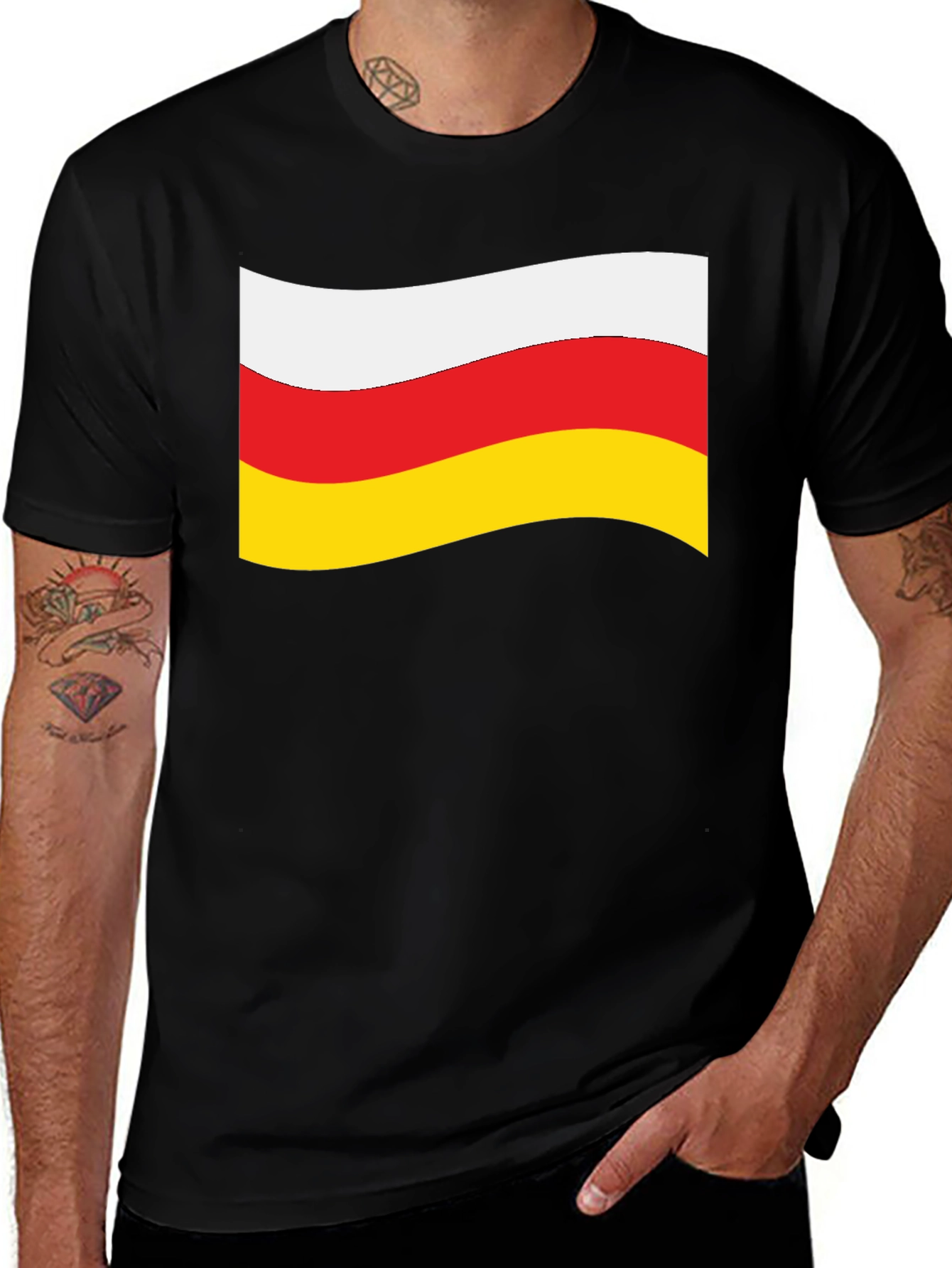 South Ossetia Flag T-Shirt - Black