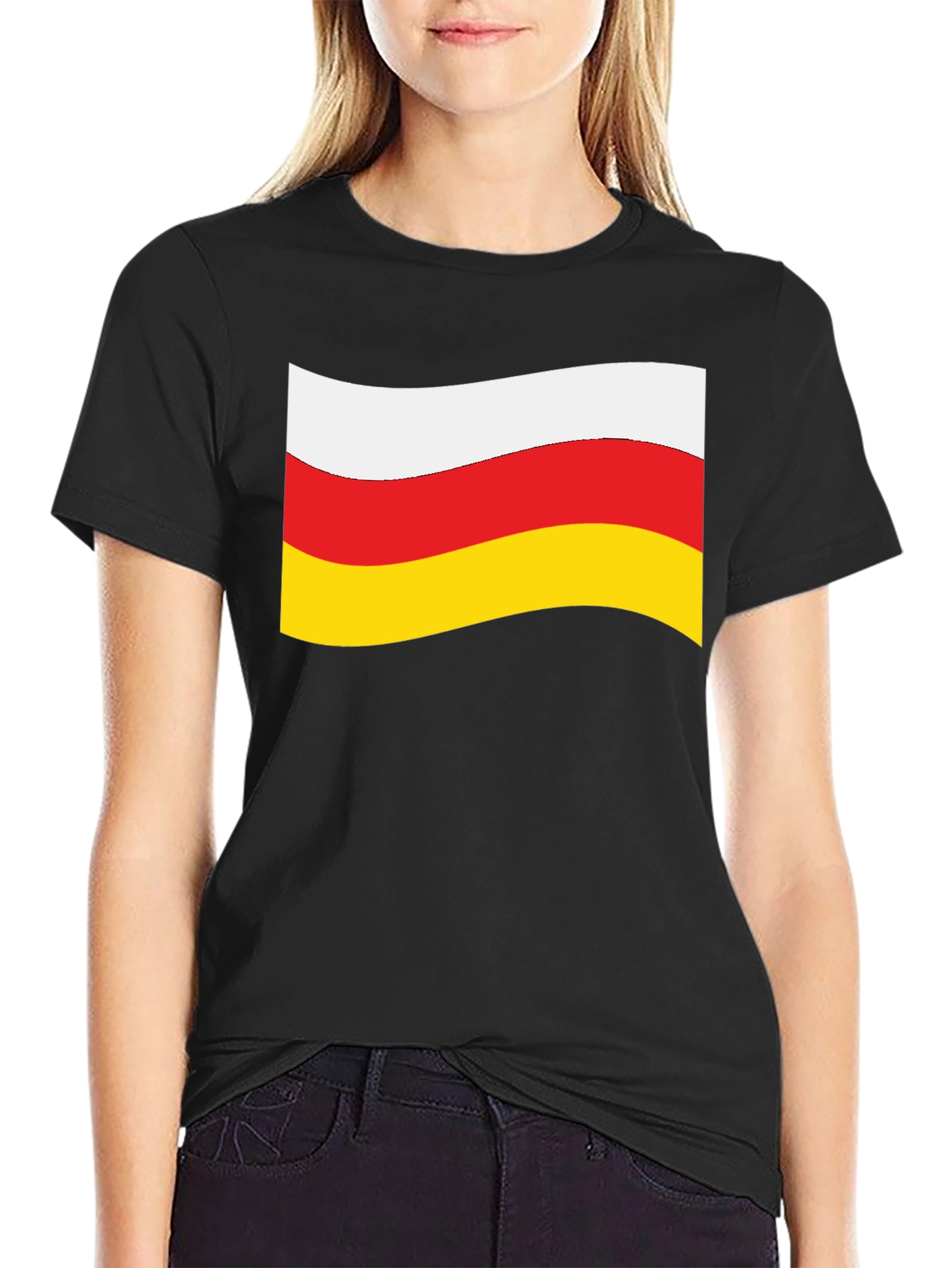 South Ossetia Flag T-Shirt - Black