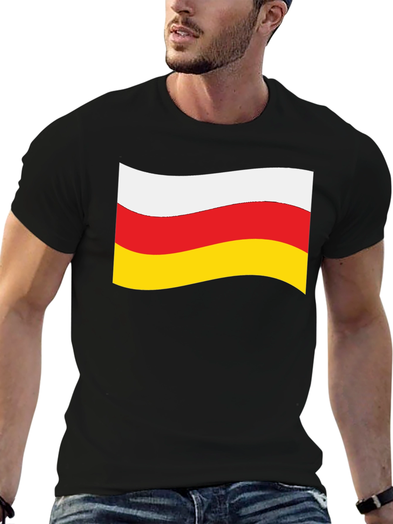 South Ossetia Flag T-Shirt - Black