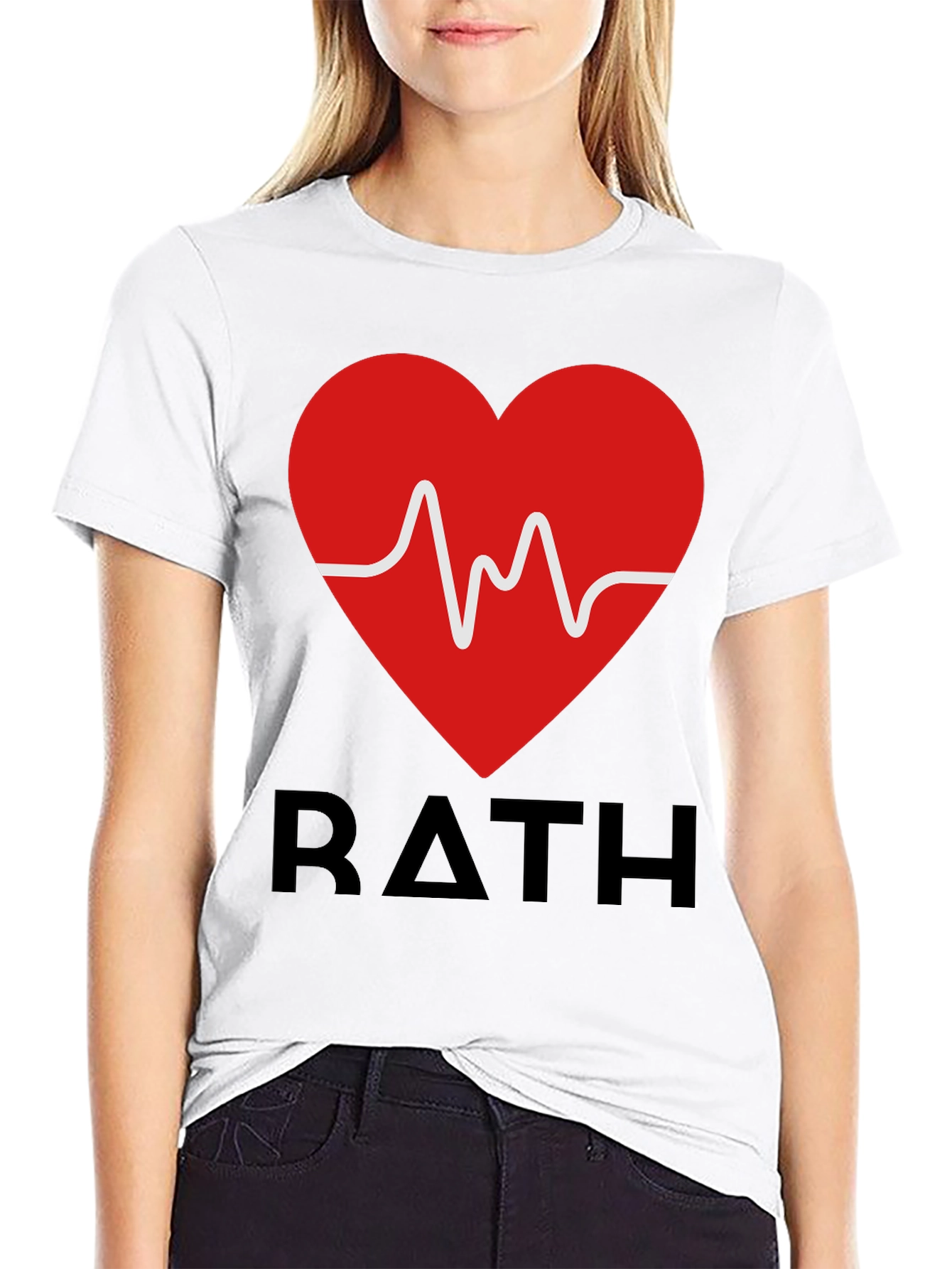 RATH Heartbeat Graphic Tee - Stylish Black T-Shirt