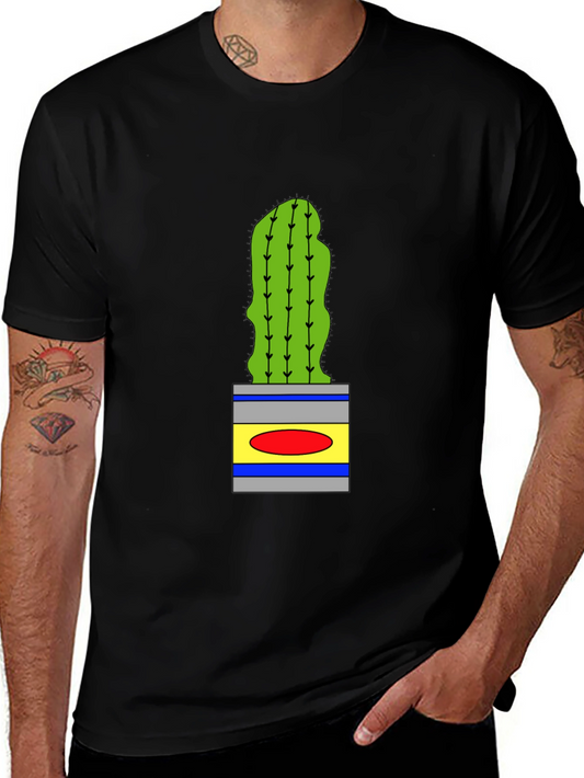 Cactus in Pot Graphic Tee - Black