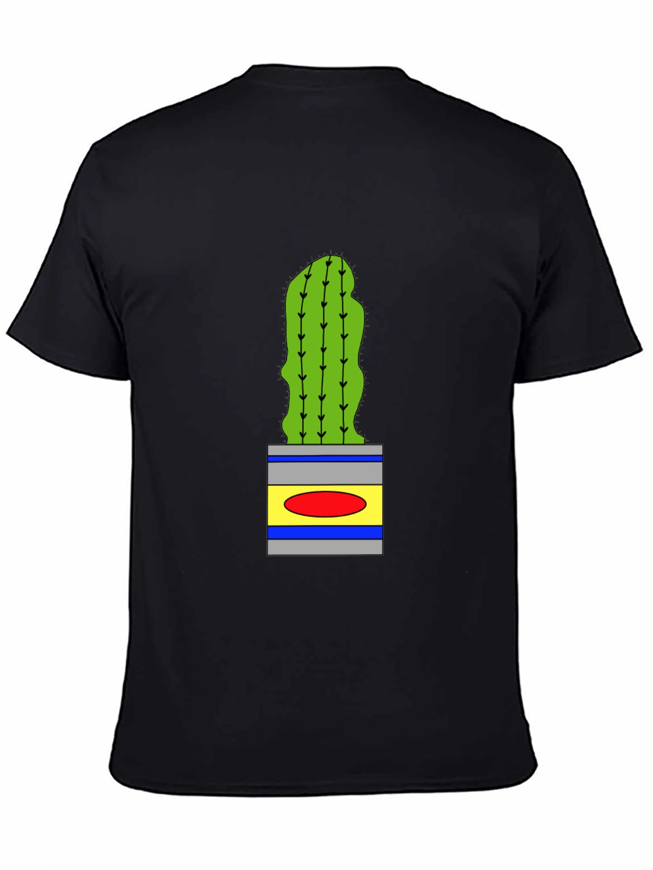 Cactus in Pot Graphic Tee - Black