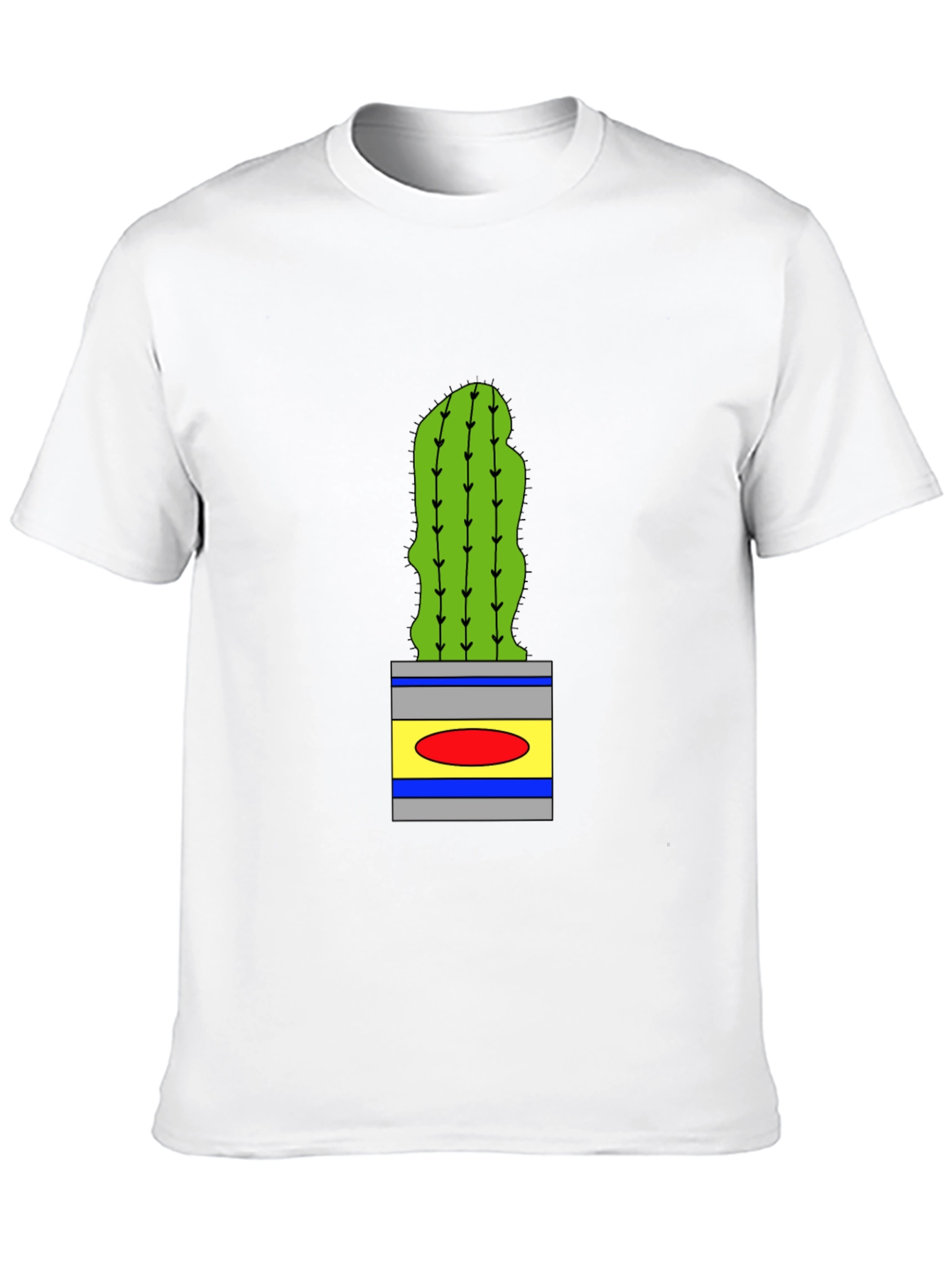 Cactus in Pot Graphic Tee - Black