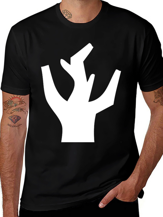 Abstract Tree Graphic Tee - Modern Black T-Shirt