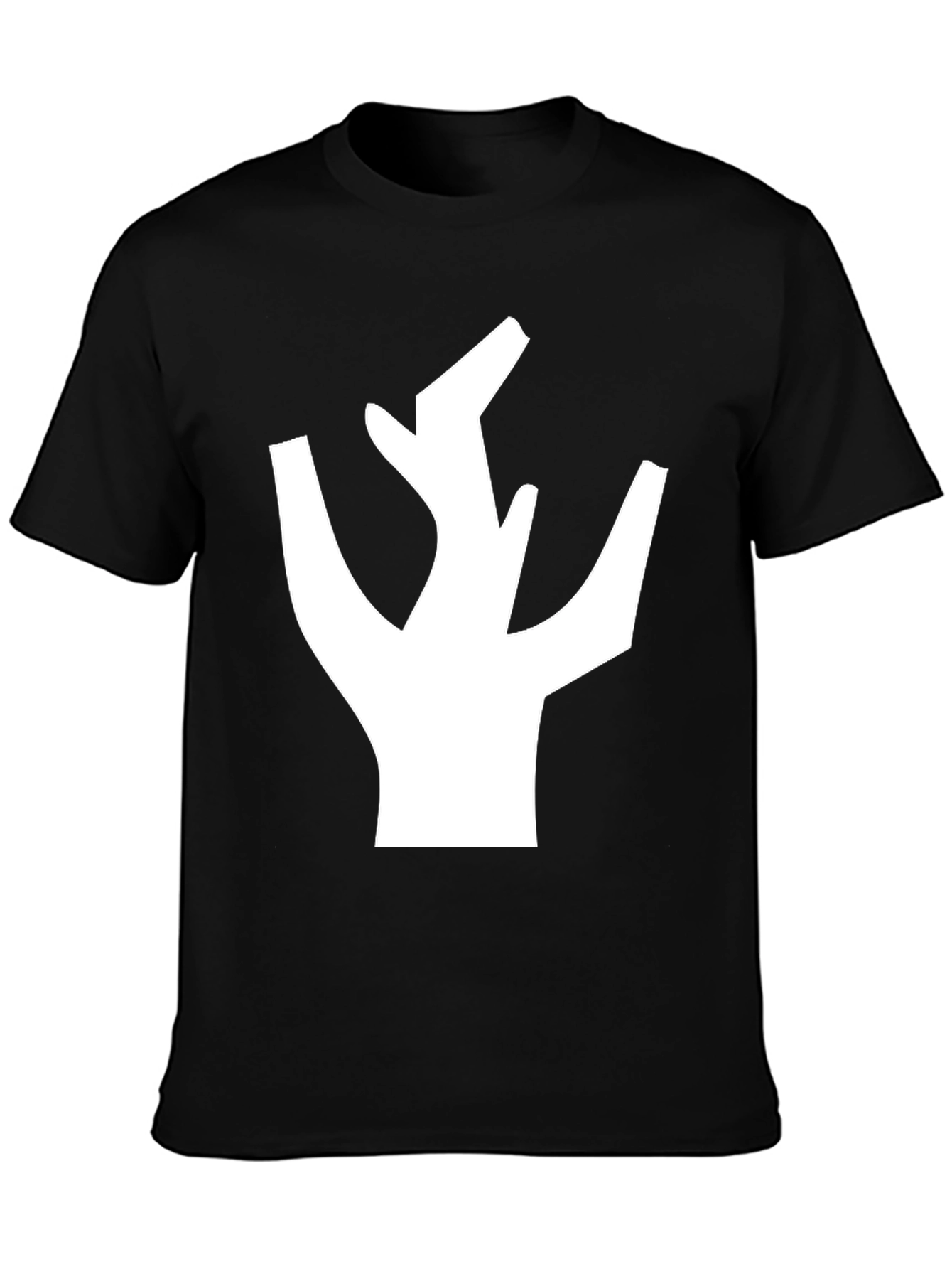 Abstract Tree Graphic Tee - Modern Black T-Shirt