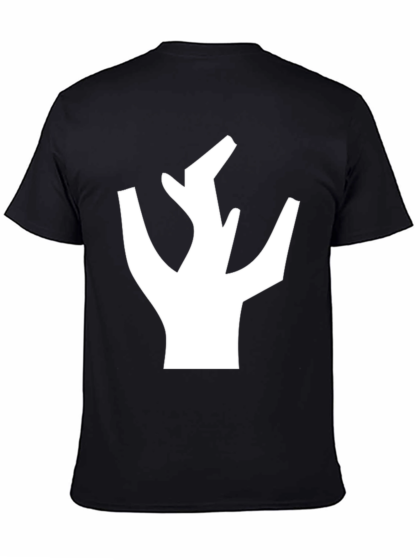 Abstract Tree Graphic Tee - Modern Black T-Shirt