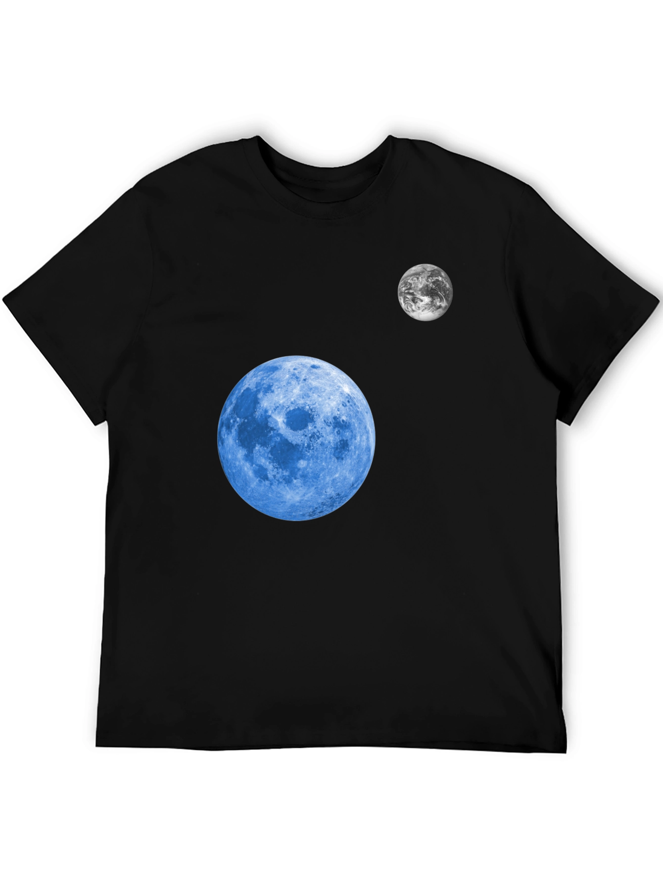 Cosmic Moon Graphic T-Shirt - Black Cotton Tee