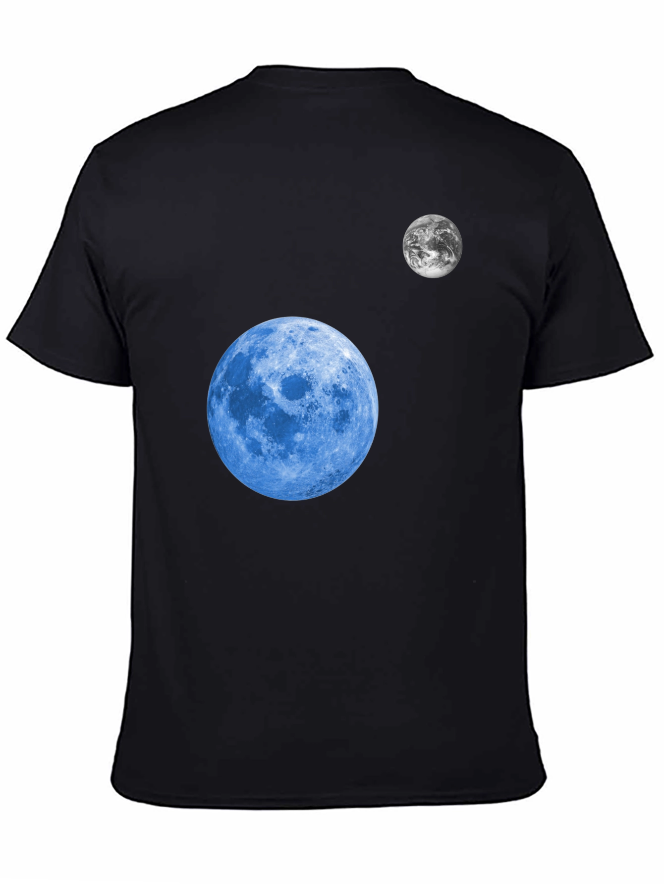Cosmic Moon Graphic T-Shirt - Black Cotton Tee