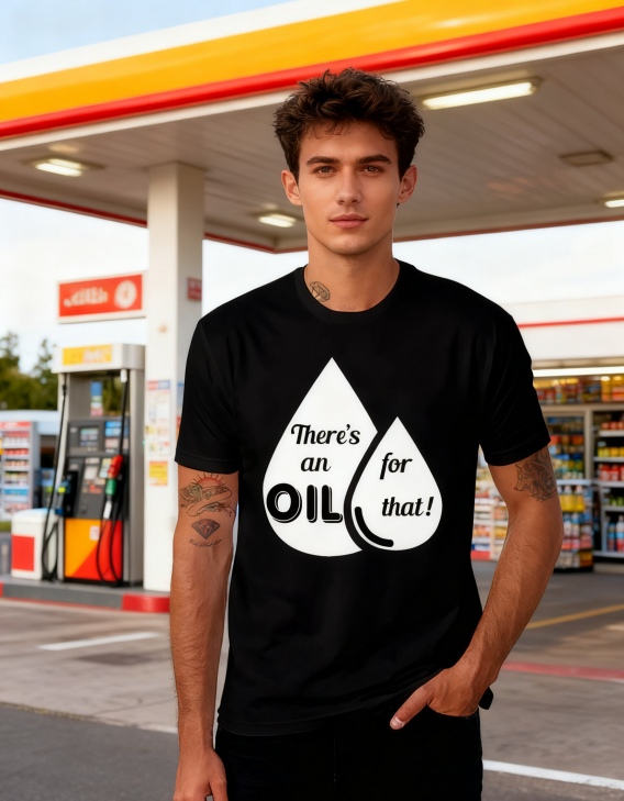 "There's an Oil for That!" Dual-Tone Graphic Tee Collection