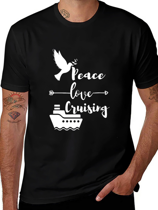 Peace Love Cruising T-Shirt - Cruise Vacation Tee