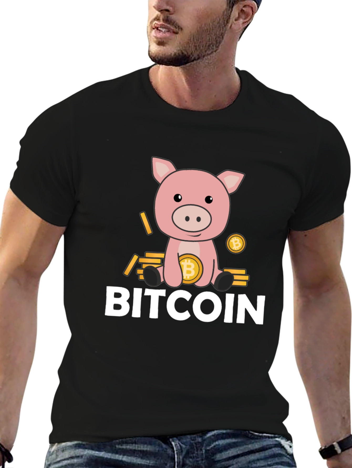 Bitcoin Pig T-Shirt - Crypto Design Tee