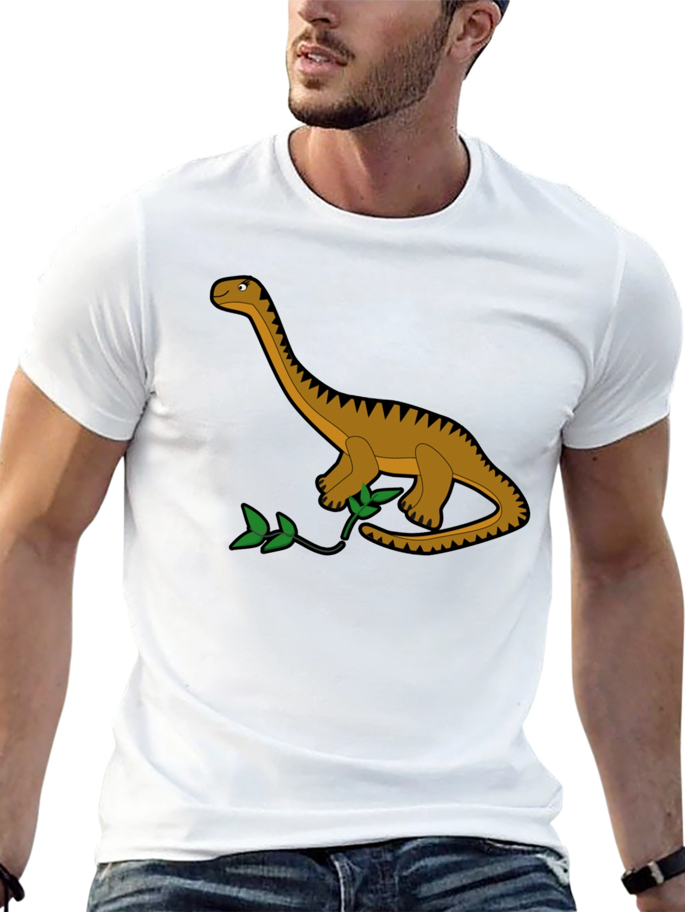 Dino Graphic Tee - Black Cotton T-Shirt