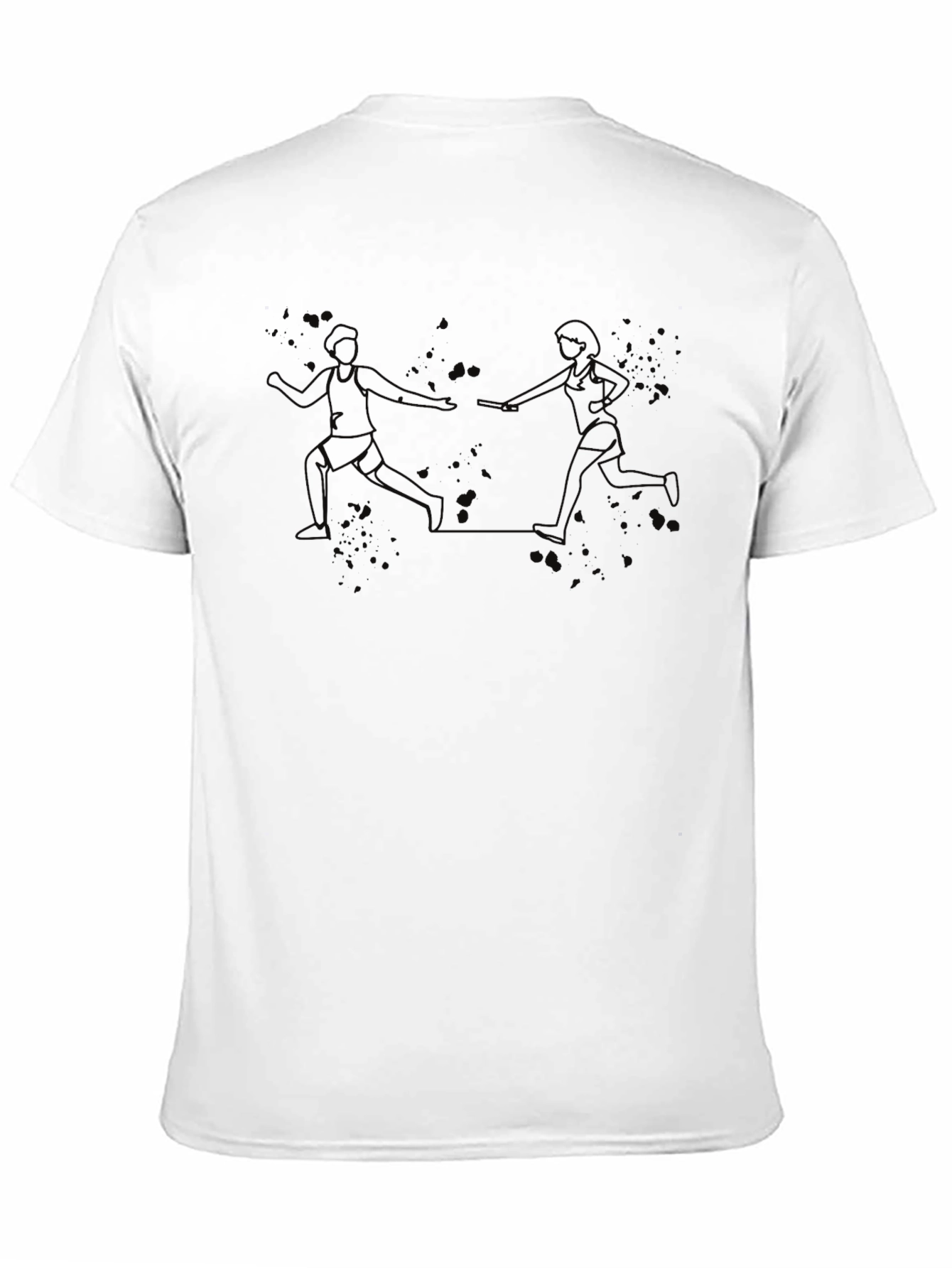 Running Figure Graphic Tee - Black Cotton Blend