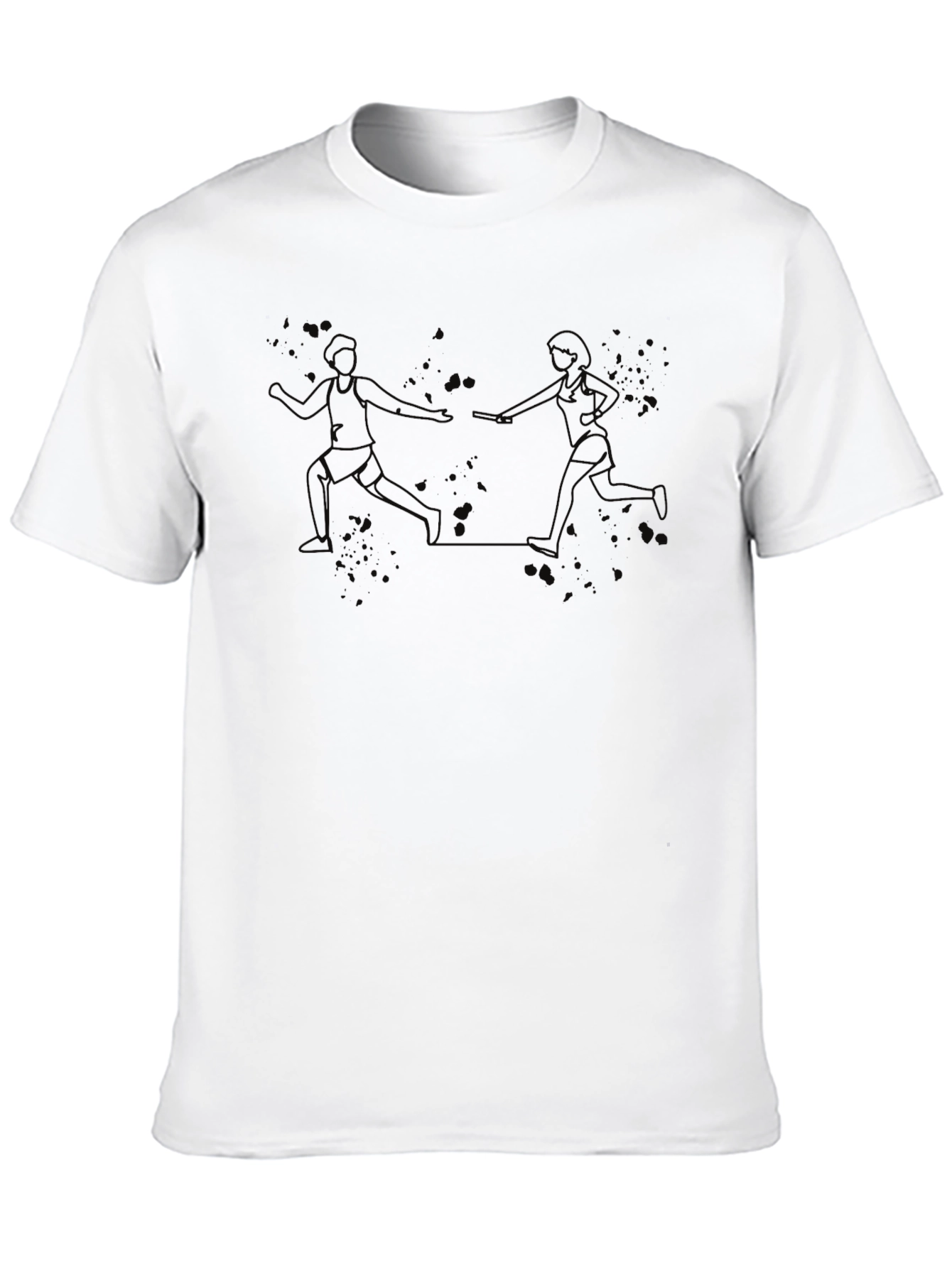 Running Figure Graphic Tee - Black Cotton Blend