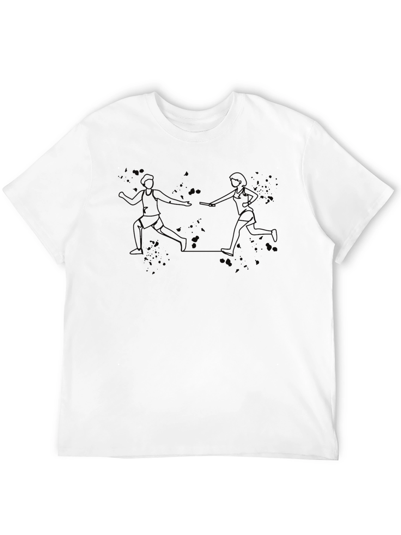 Running Figure Graphic Tee - Black Cotton Blend