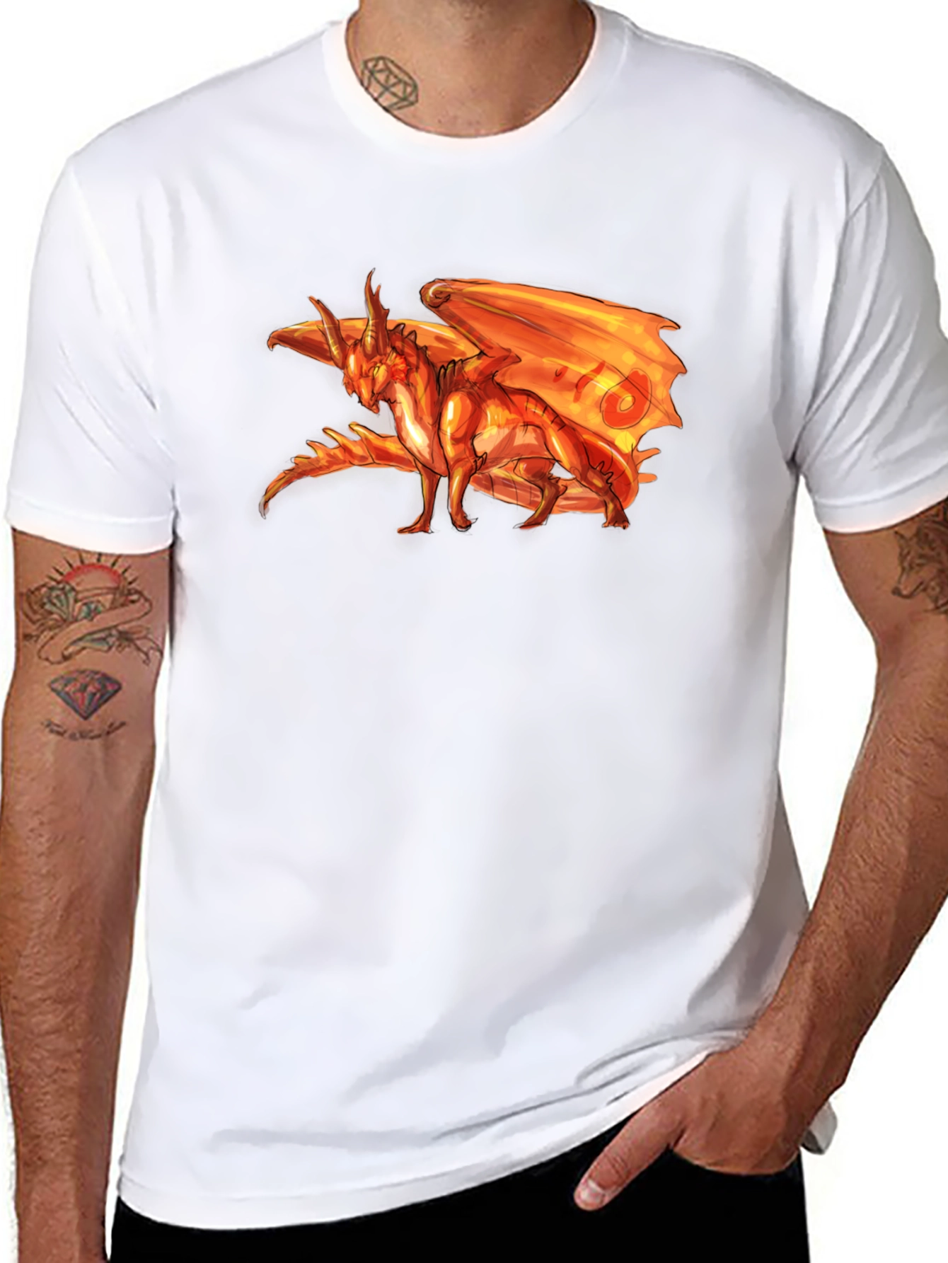 Black Dragon Graphic Tee - Mens Short Sleeve