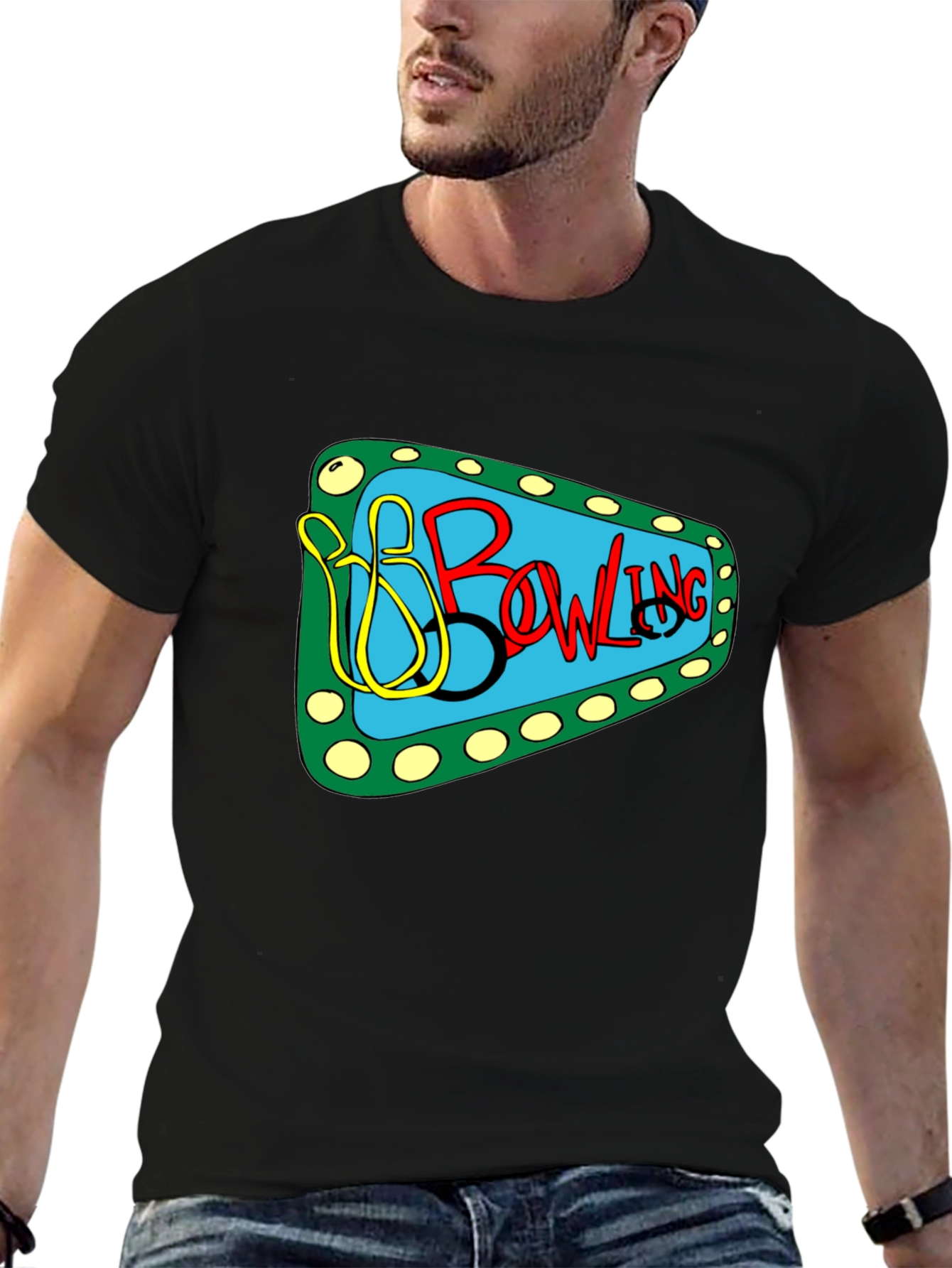 Bowling Graphic T-Shirt - Retro Style