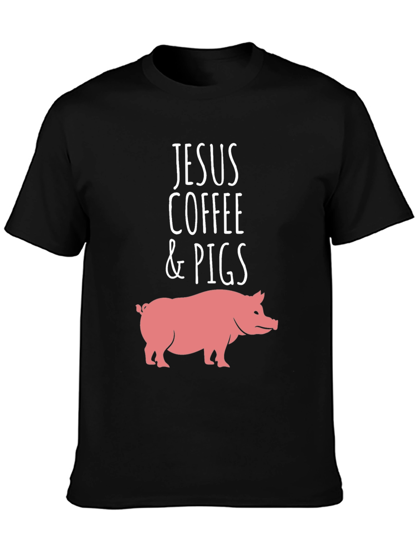 Jesus Coffee & Pigs Graphic Tee