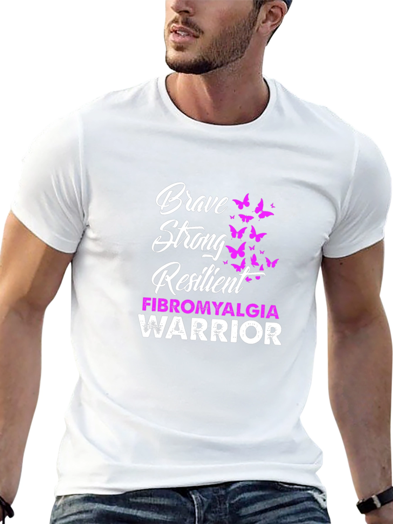 Brave Strong Resilient Fibromyalgia Warrior T-Shirt