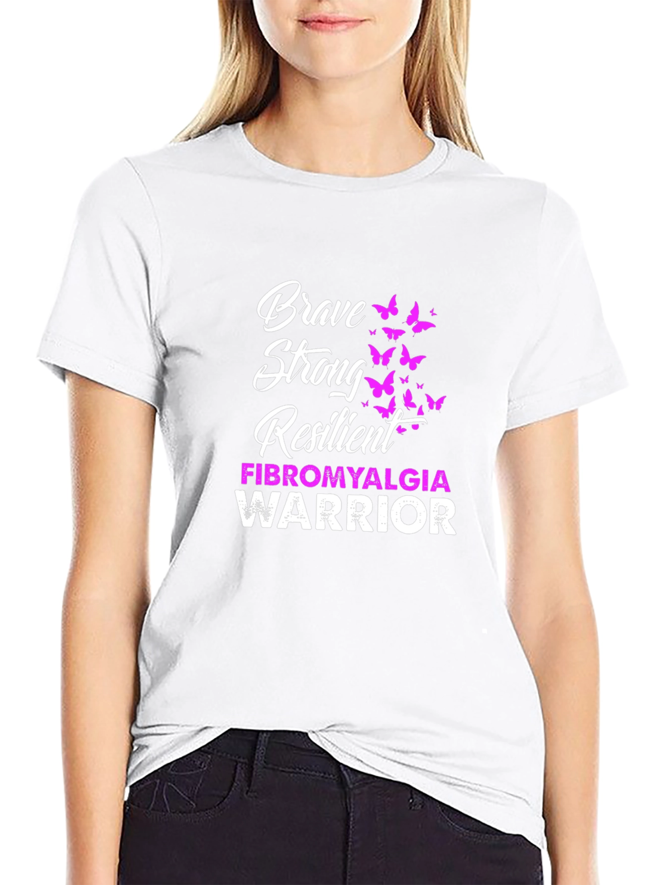 Brave Strong Resilient Fibromyalgia Warrior T-Shirt